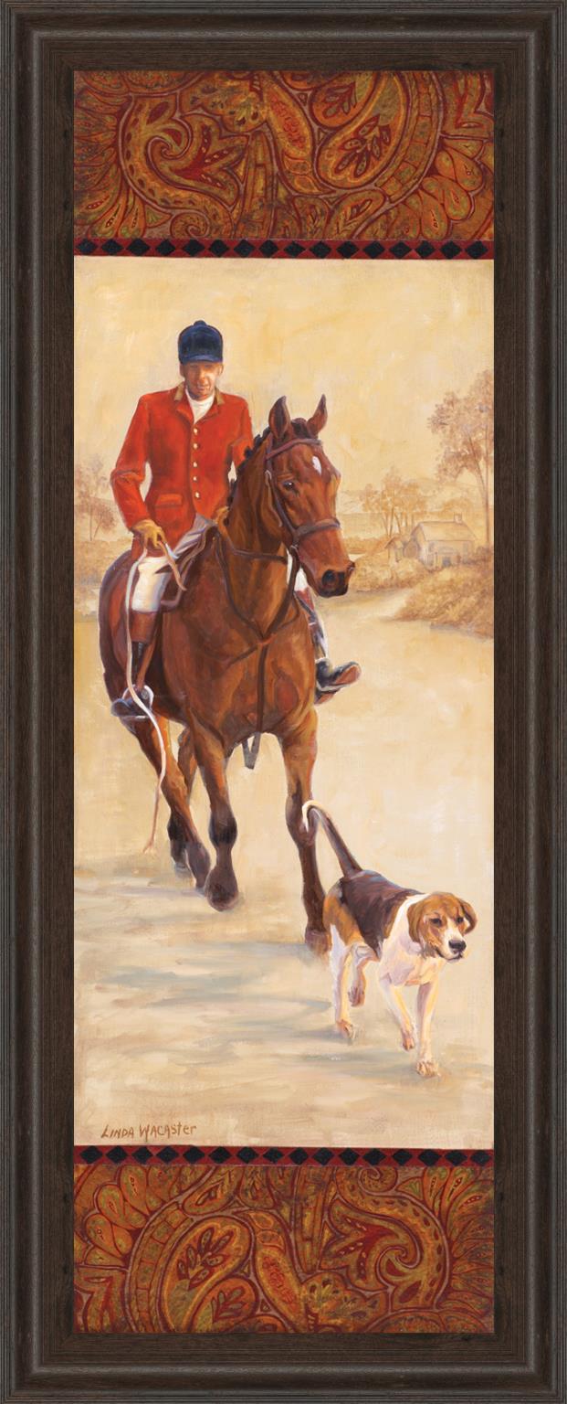 On The Hunt I By Linda Wacaster 18X42 Framed Print