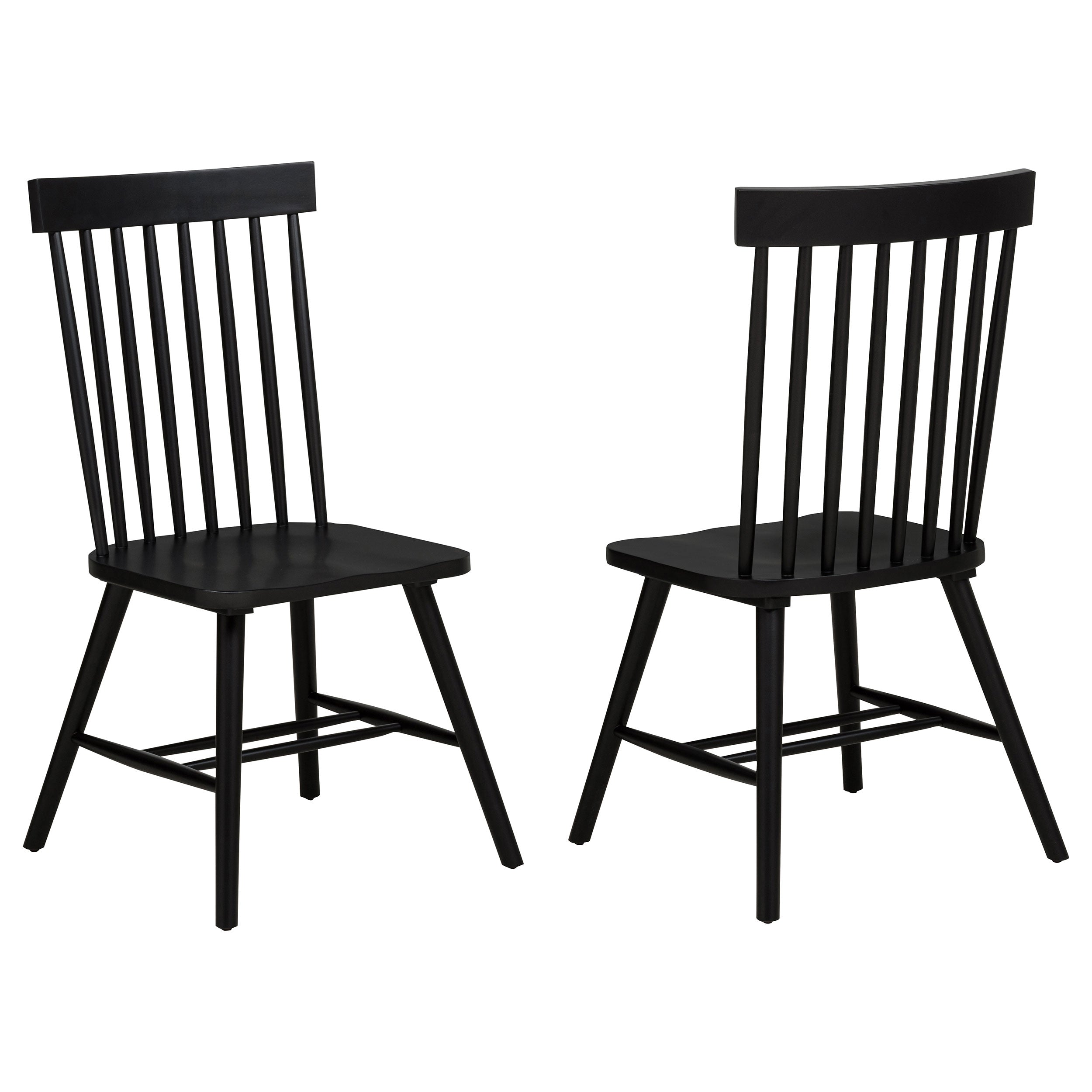 Andrews Windsor Spindle Dining Side Chair White (Set of 2)