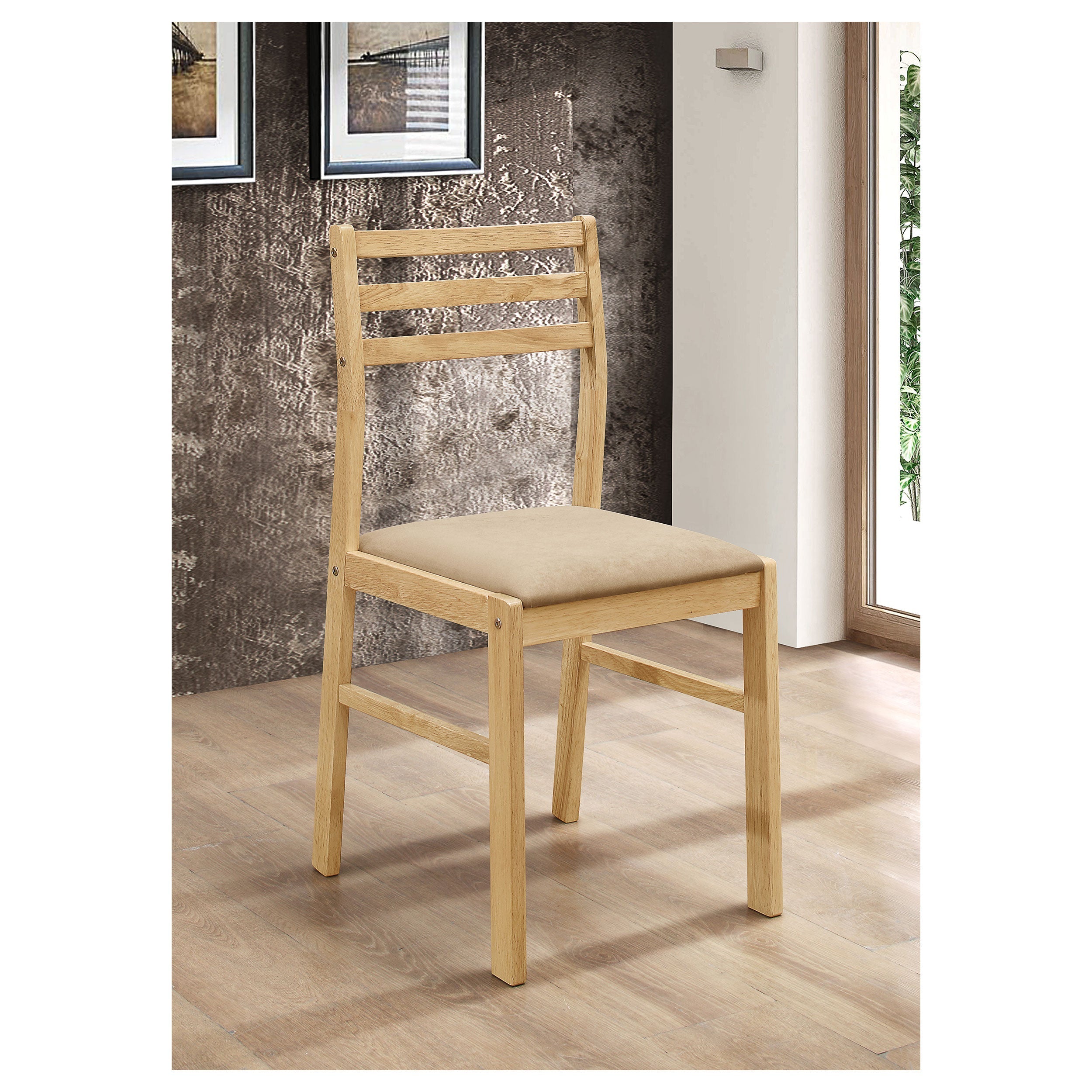 Bucknell 3-piece Dining Set with Drop Leaf Natural and Tan