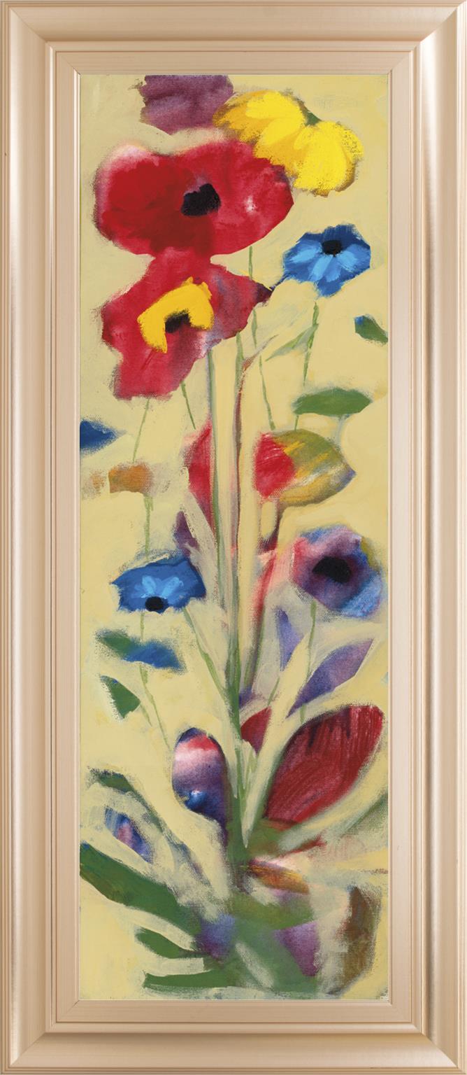 Wildflower I By Jennifer Zybala 18X42 Framed Print
