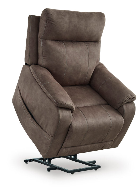 Ashley 1350412 Faux Leather Power Lift Recliner — Heat & Massage