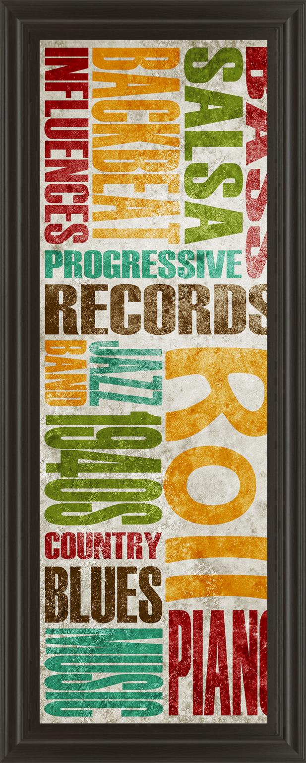 Rock & Roll By Sd Graphics Studio 18X42 Framed Print