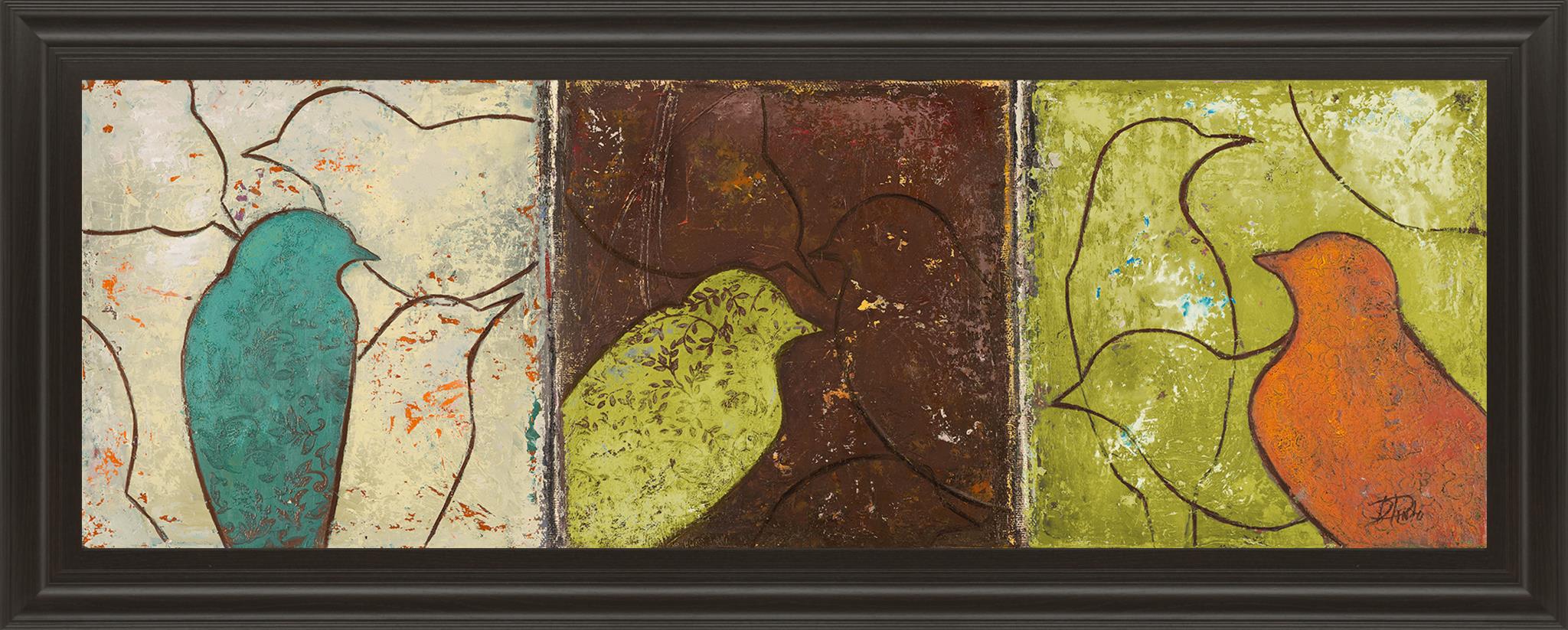 Lovely Birds Ii By Patricia Pinto 18X42 Framed Print