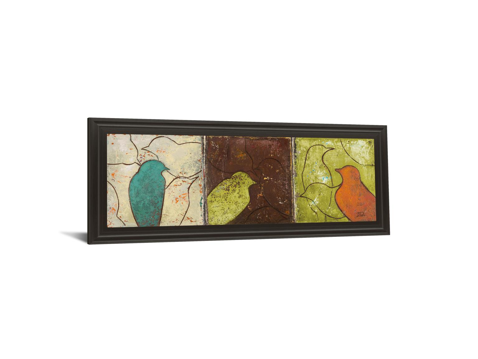 Lovely Birds Ii By Patricia Pinto 18X42 Framed Print
