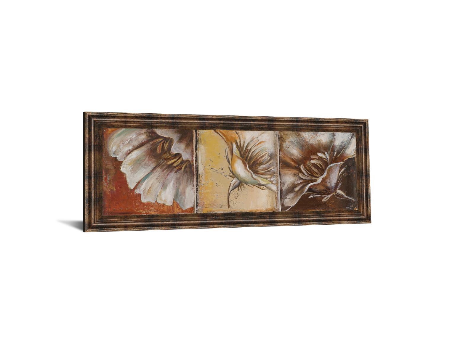 The Three Poppies Ii By Patricia Pinto 18X42 Framed Print