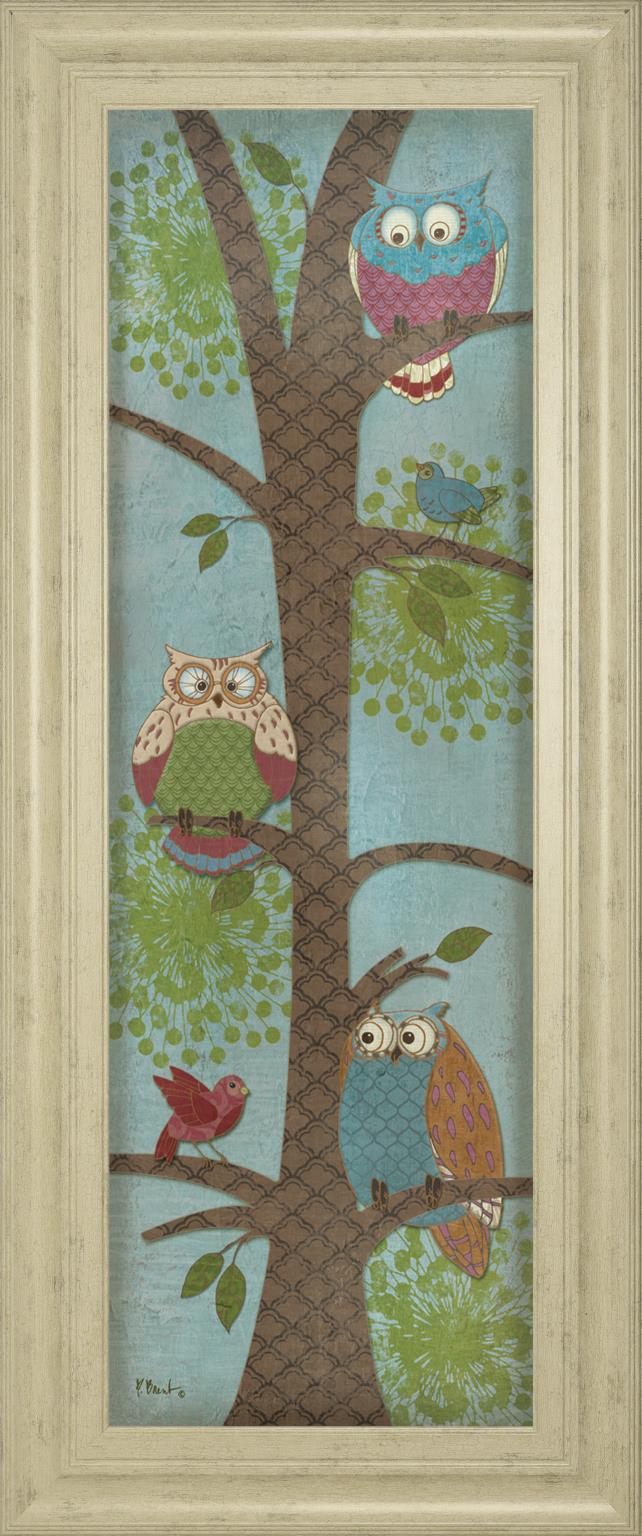 Fantasy Owls Panel Ii By Paul Brent 18X42 Framed Print