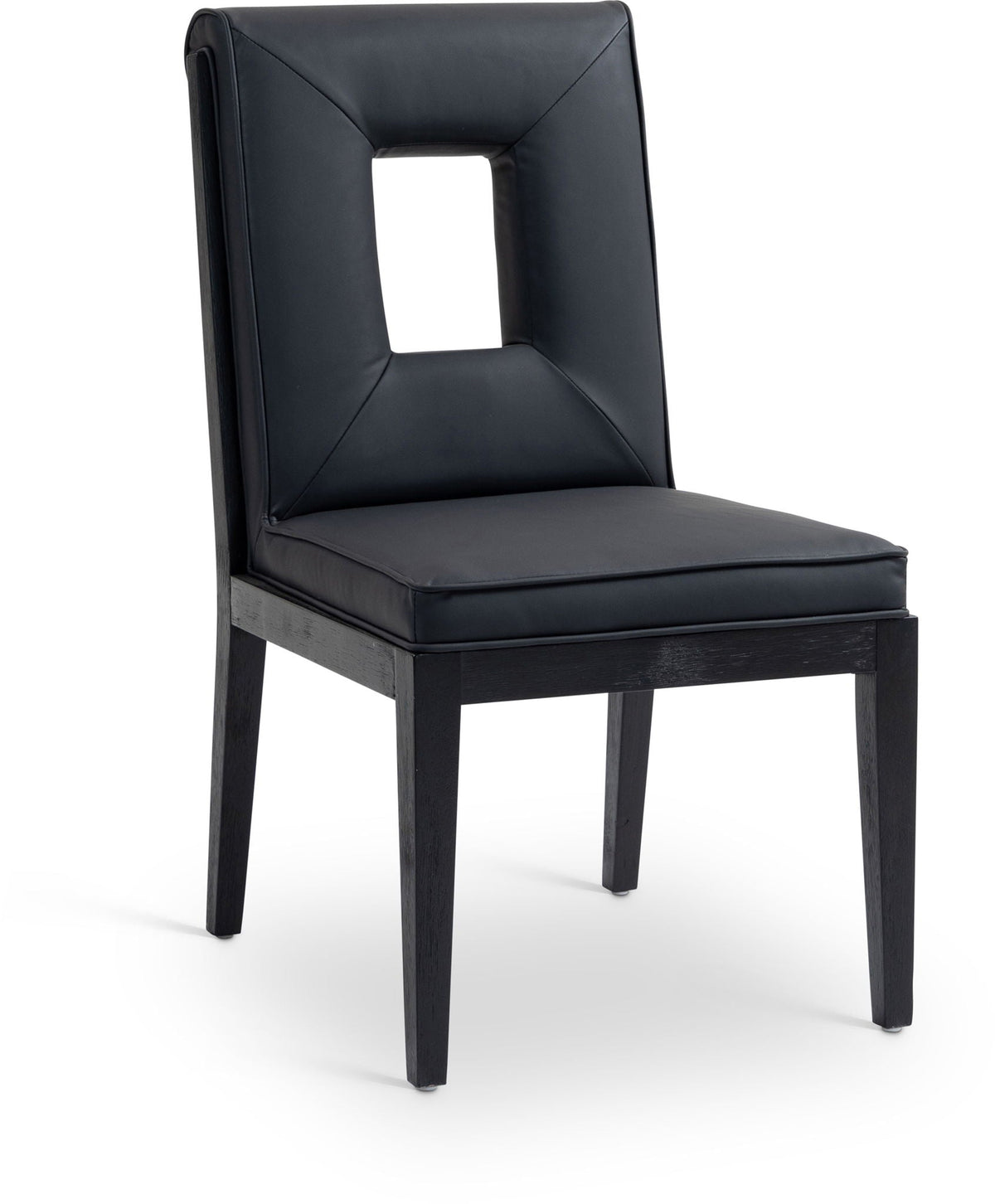 Gwendolyn - Faux Leather Dining Side Chair (Set of 2) with Black Frame