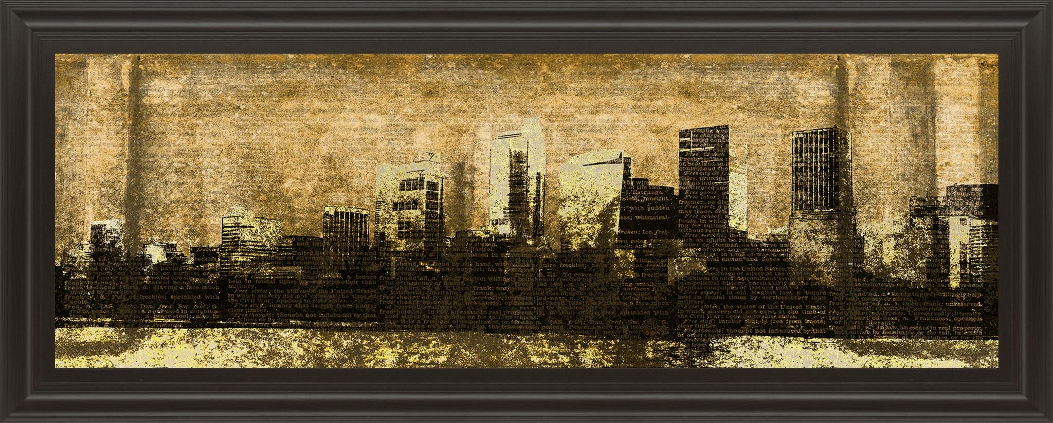 Defined City I By Sd Graphic Studio 18X42 Framed Print