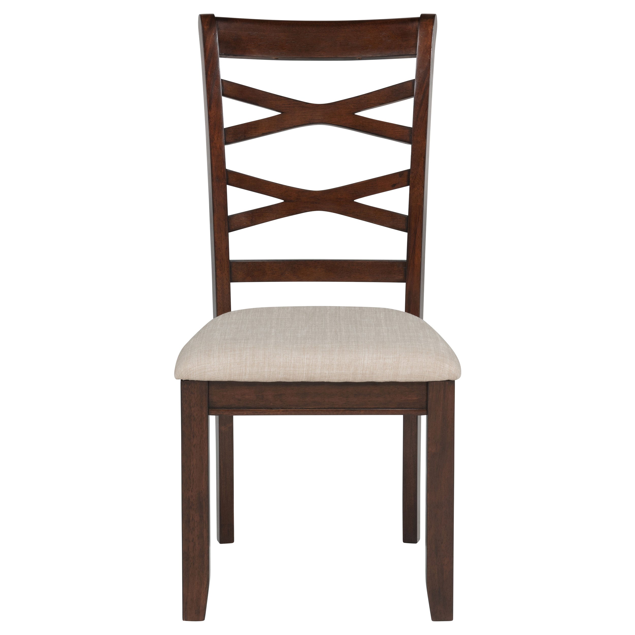 Barton 5-piece Round Wood Dining Table Set Dark Brown