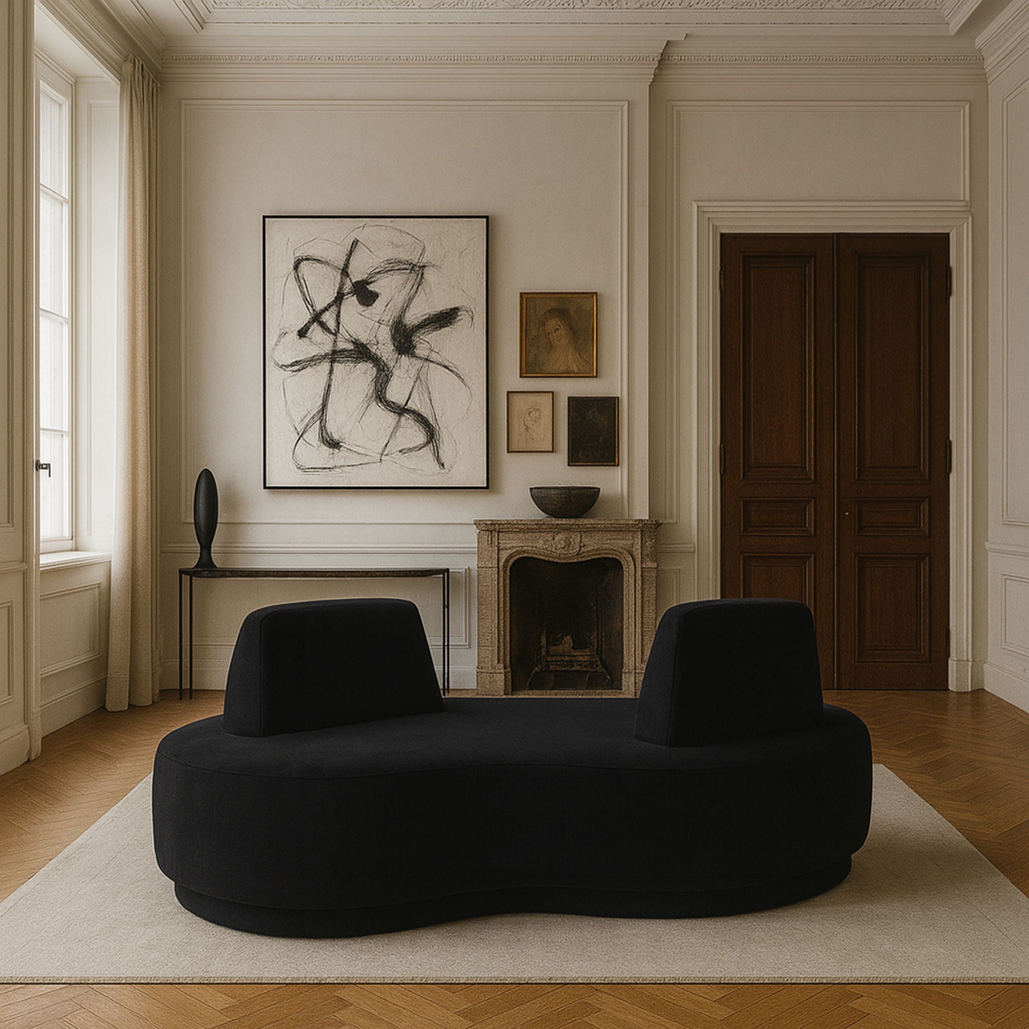 Argyle - Chenille Fabric Chaise / Loveseat