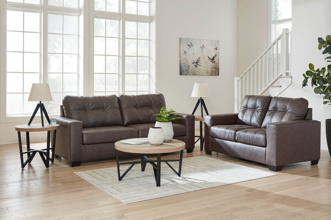 Ashley 170-03 Faux Leather Sofa & Loveseat Set — 2-Piece Set