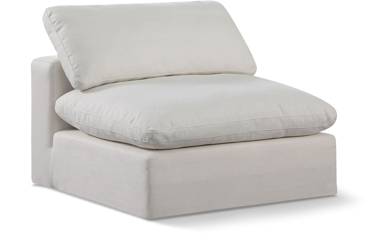 Comfy Linen Modular Sectional — Add-On: Armless Chair — Cream