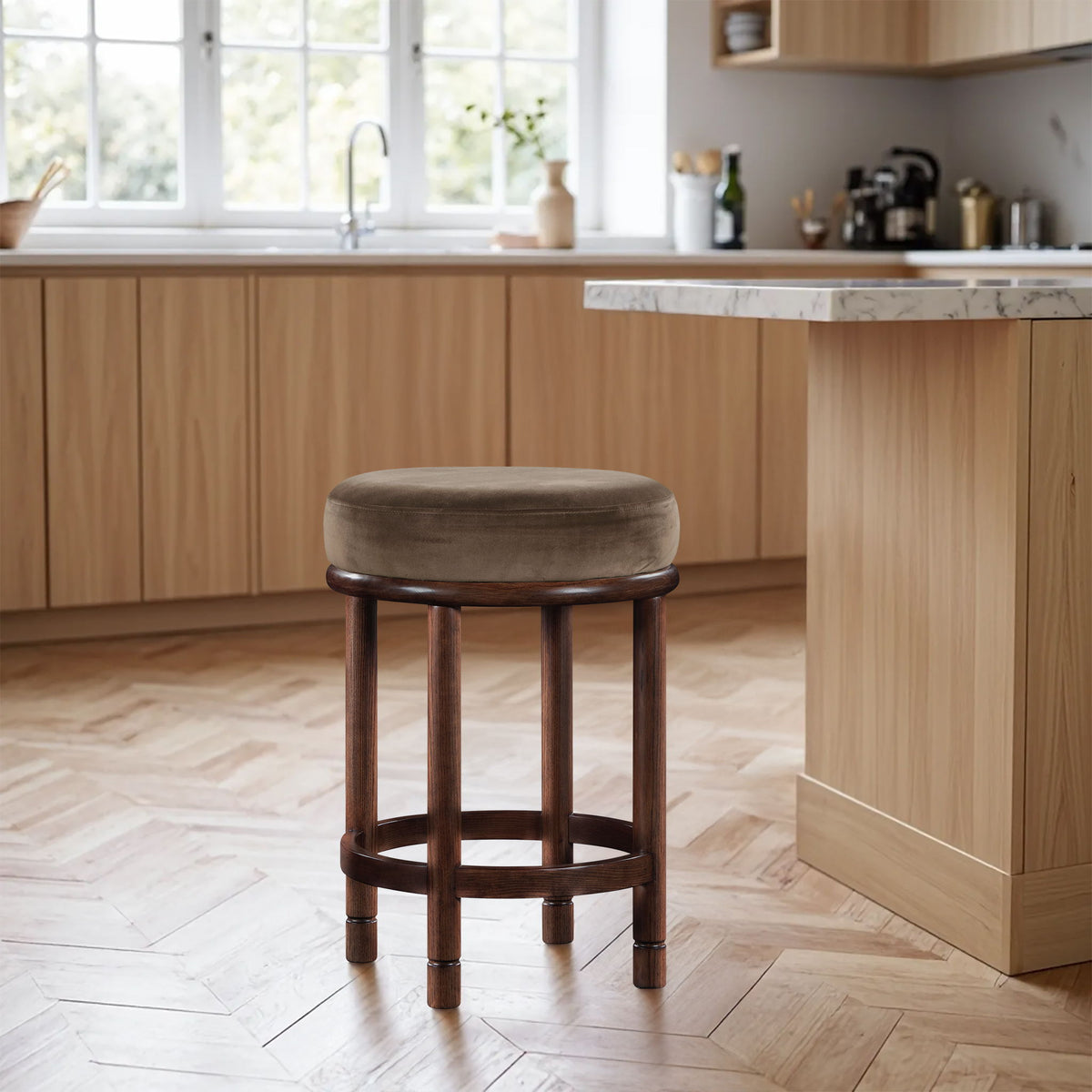 Monette - Counter Stool with Brown Base