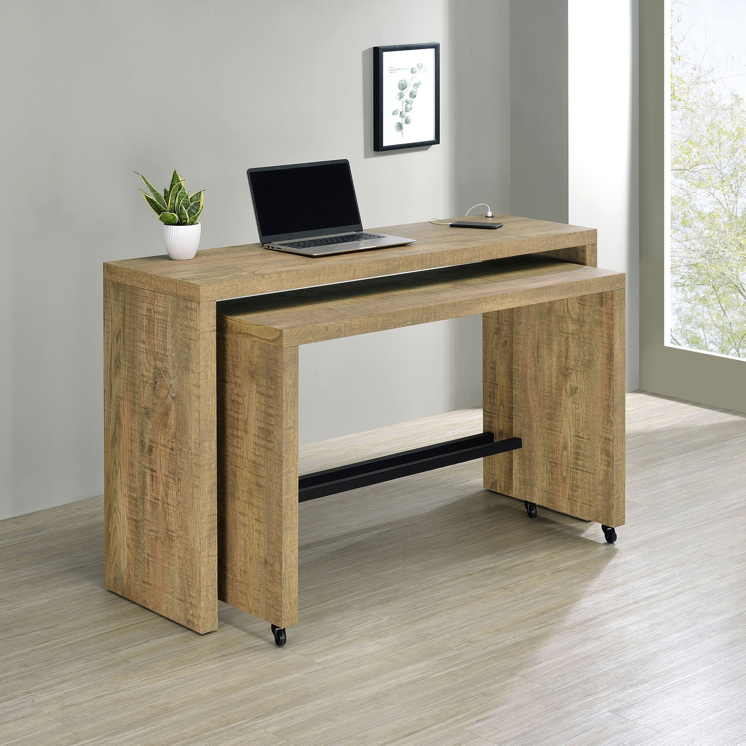 Davista Multipurpose Counter Height Table Set Mango Brown