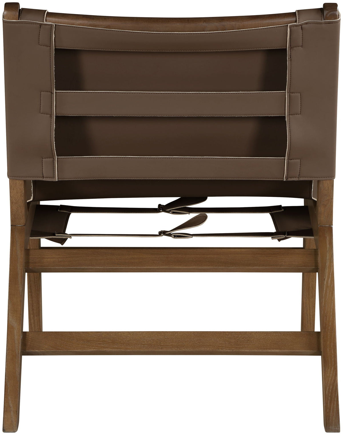Rawlins Vegan Leather Accent Chair with Walnut Frame