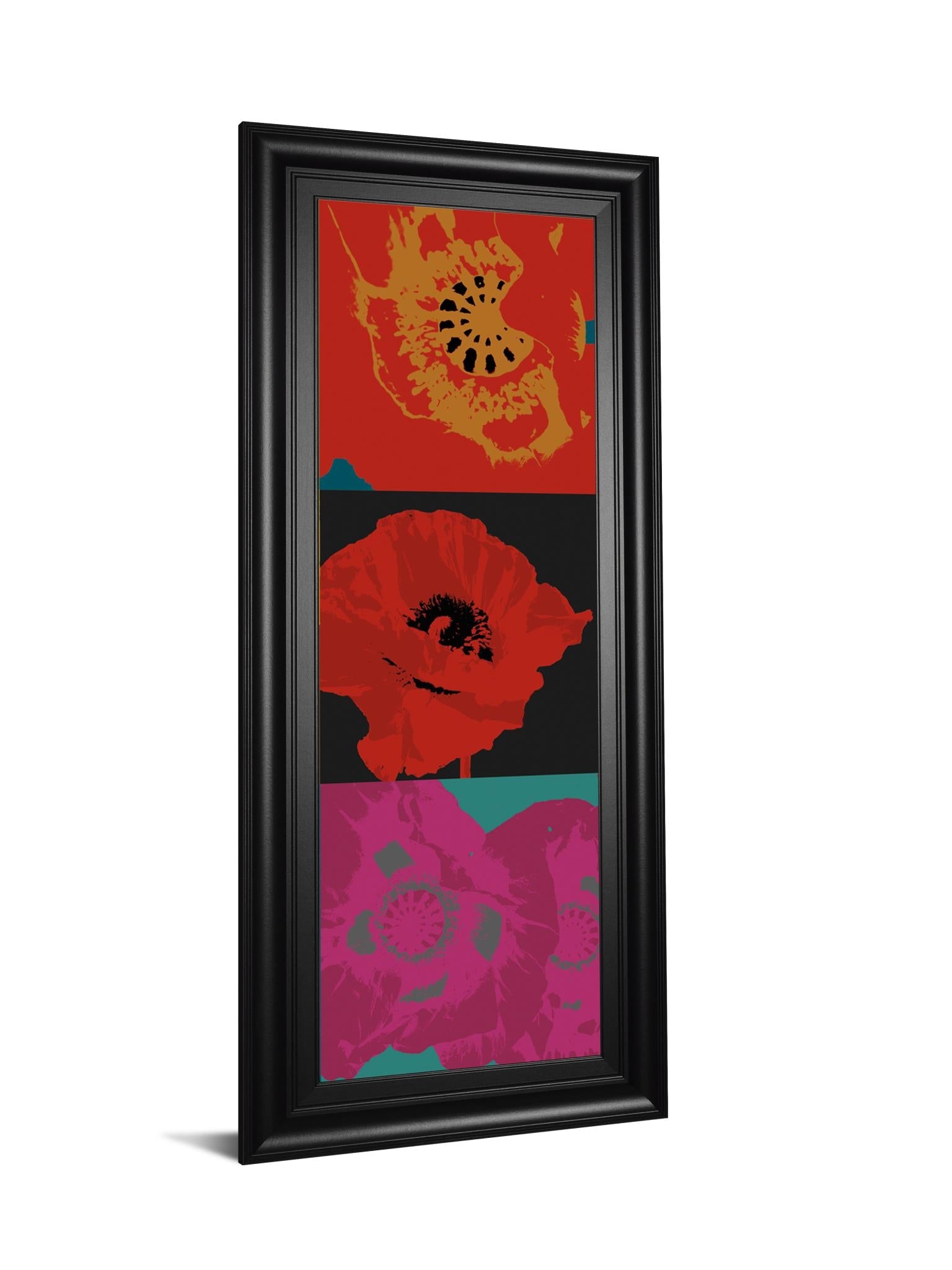 Pop Poppies By Li-Legger, D 18X42 Framed Print