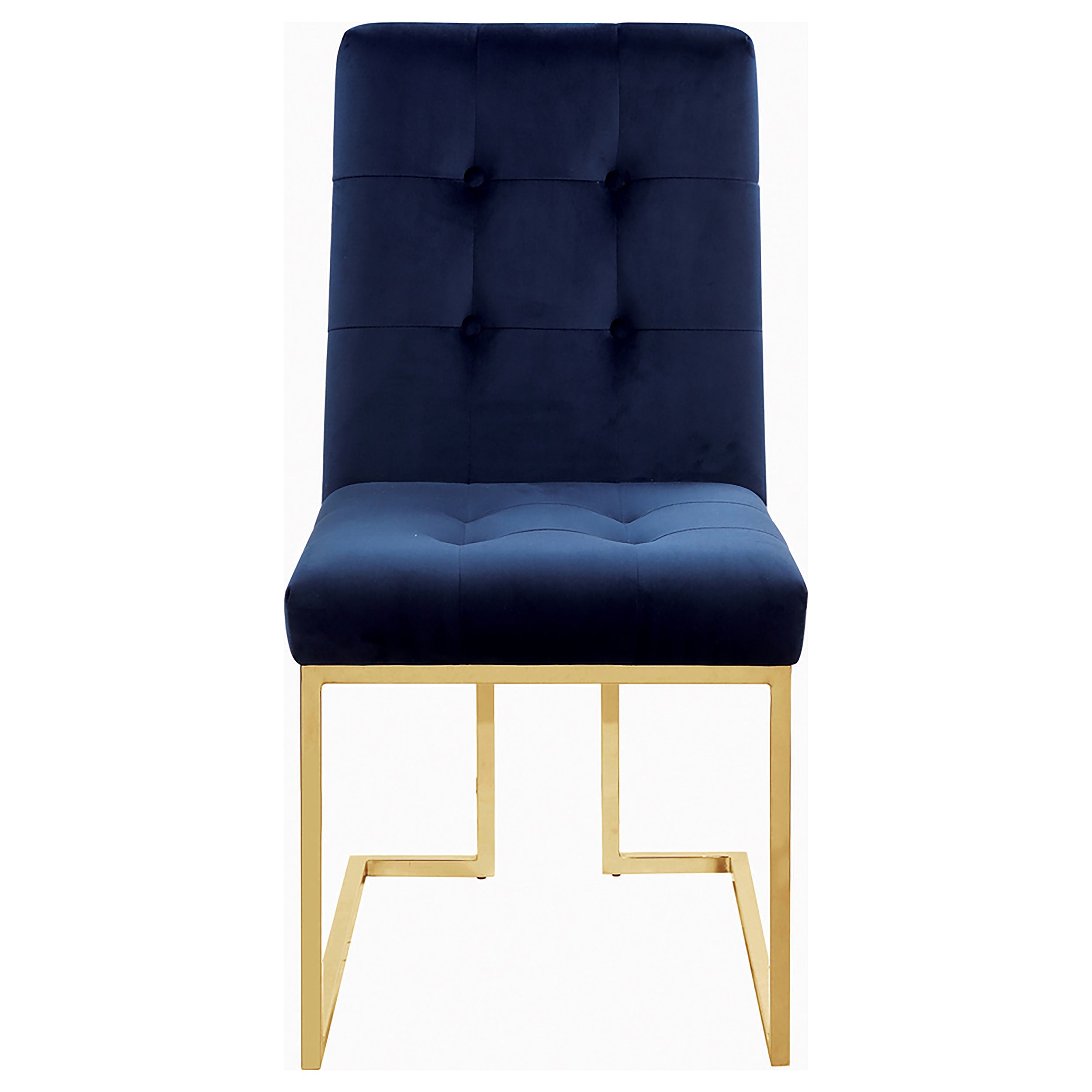 Cisco Tufted Back Side Chairs Ink Blue (Set of 2)