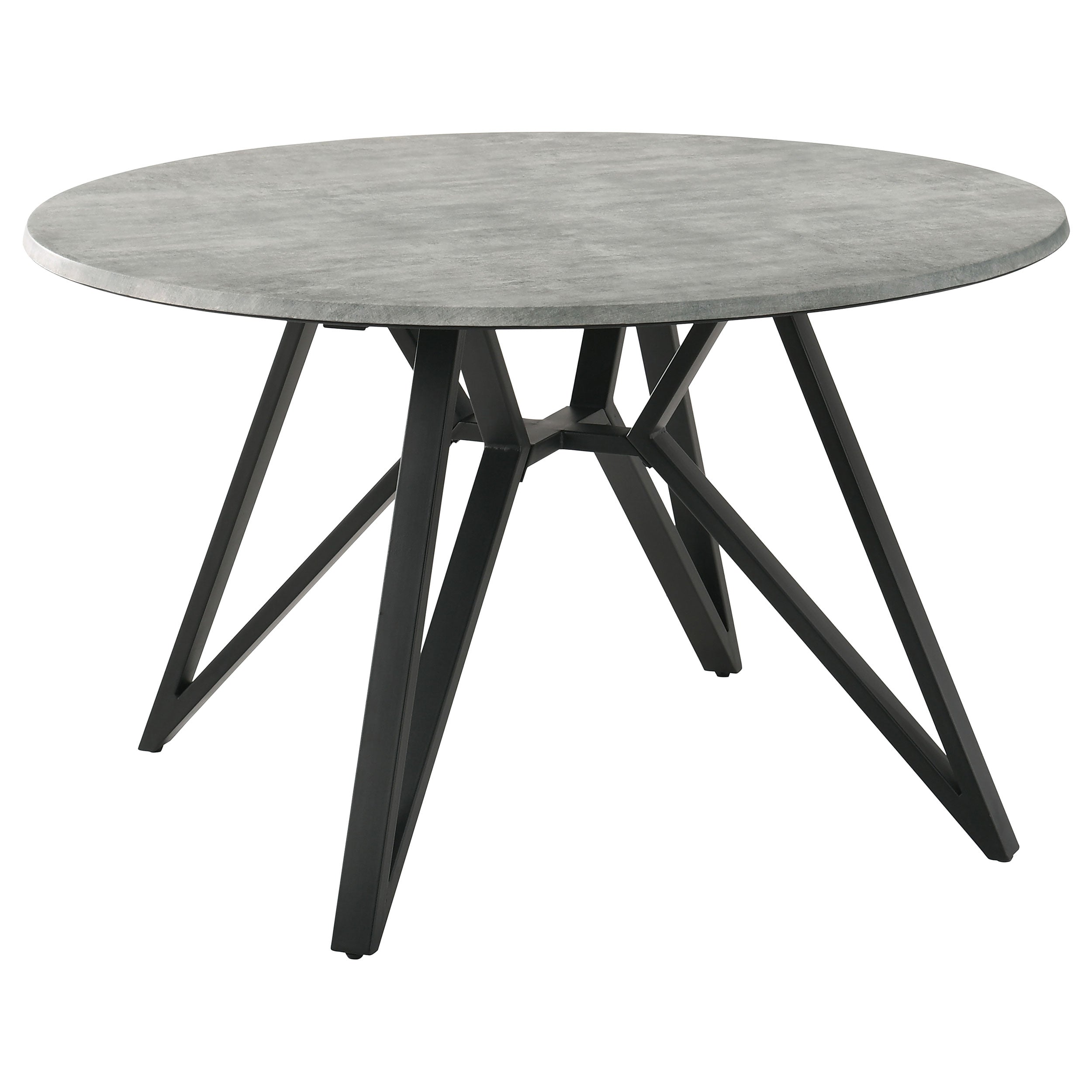 Neil Round Dining Set Concrete and Grey