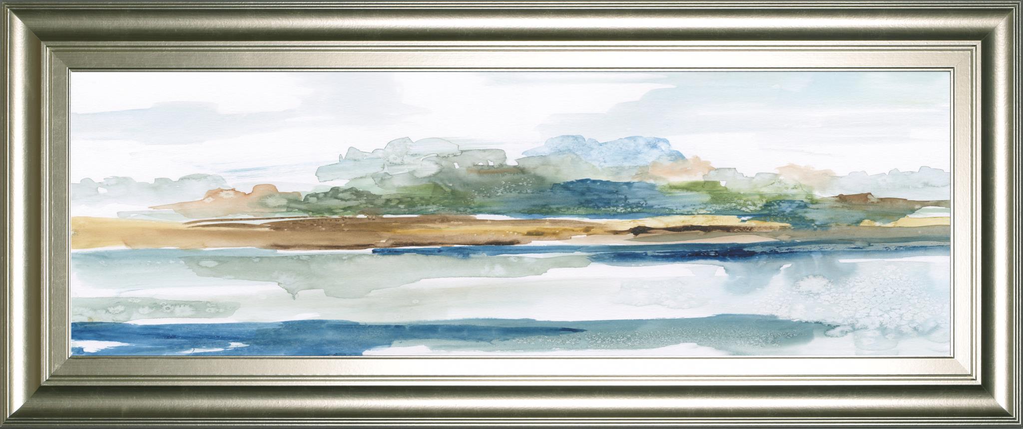 Blue Solace By Nan 18X42 Framed Print