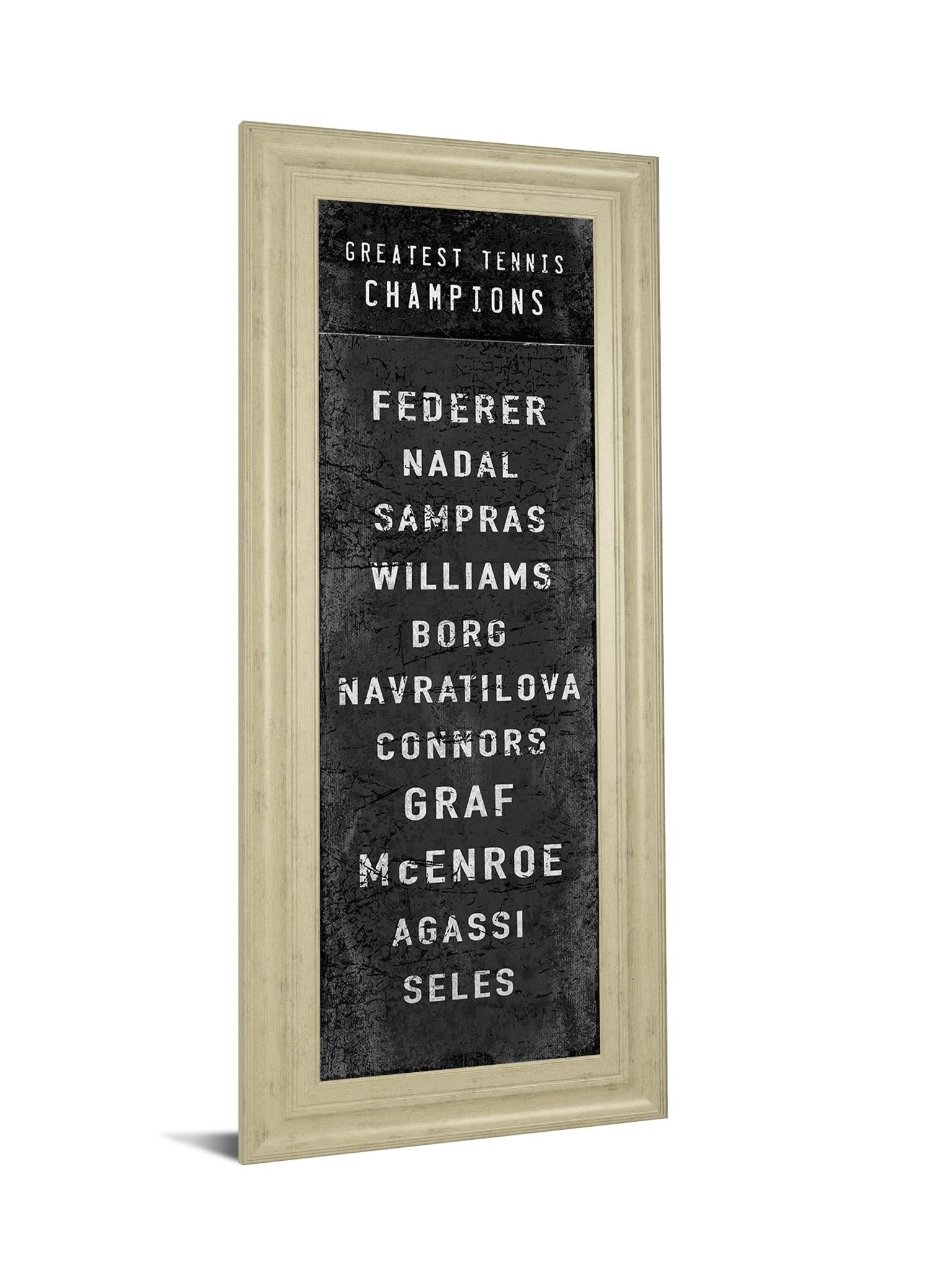 The Greatest Tennis Champions By The Vintage Collection 18X42 Framed Print