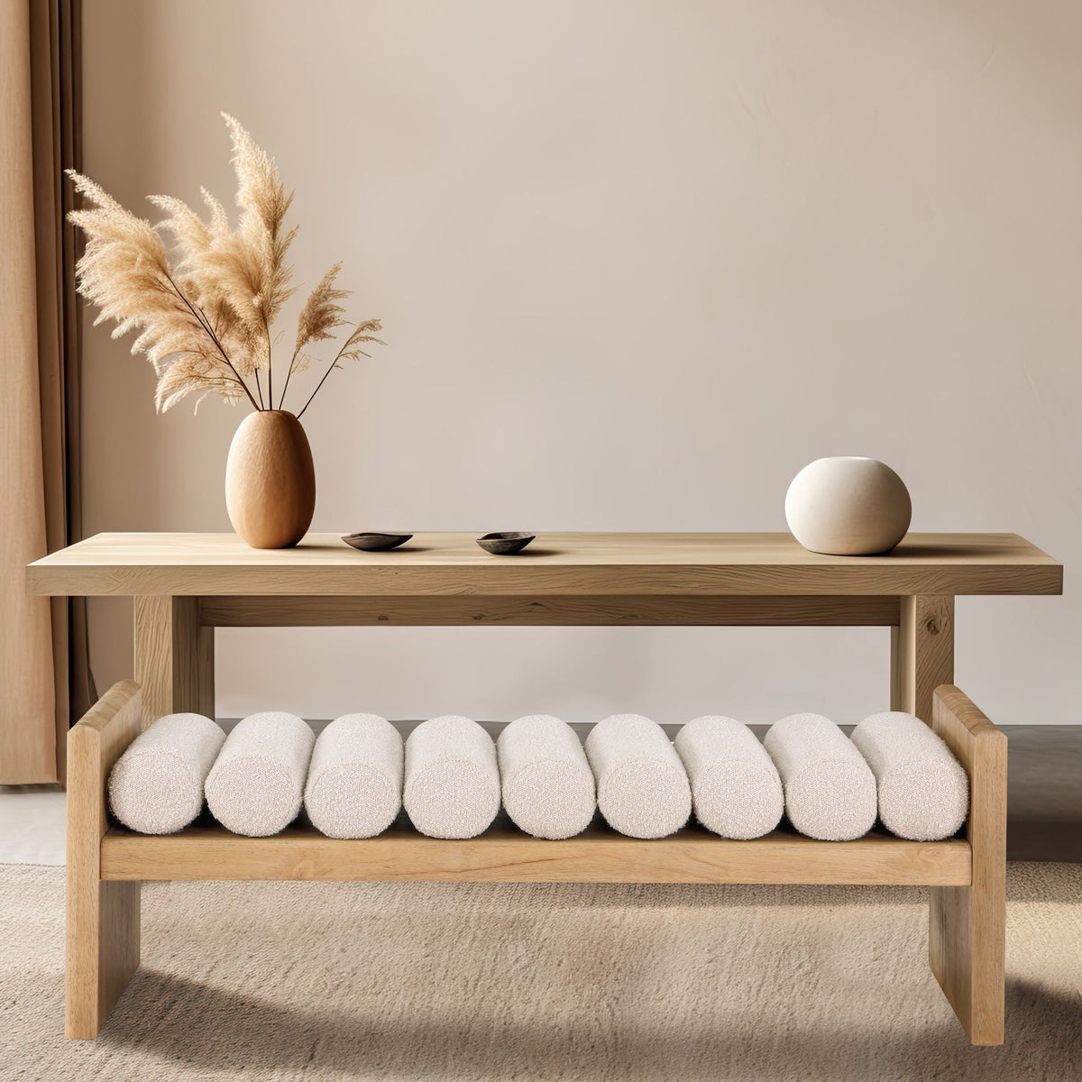 Waverly - Bench with Natural Frame