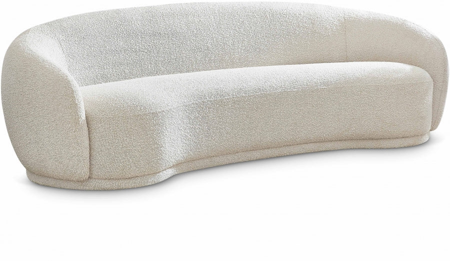Hyde curved boucle sofa - Cream