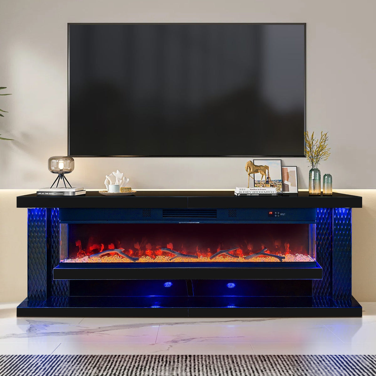 Aira Fireplace Entertainment Center — Built-In Sound