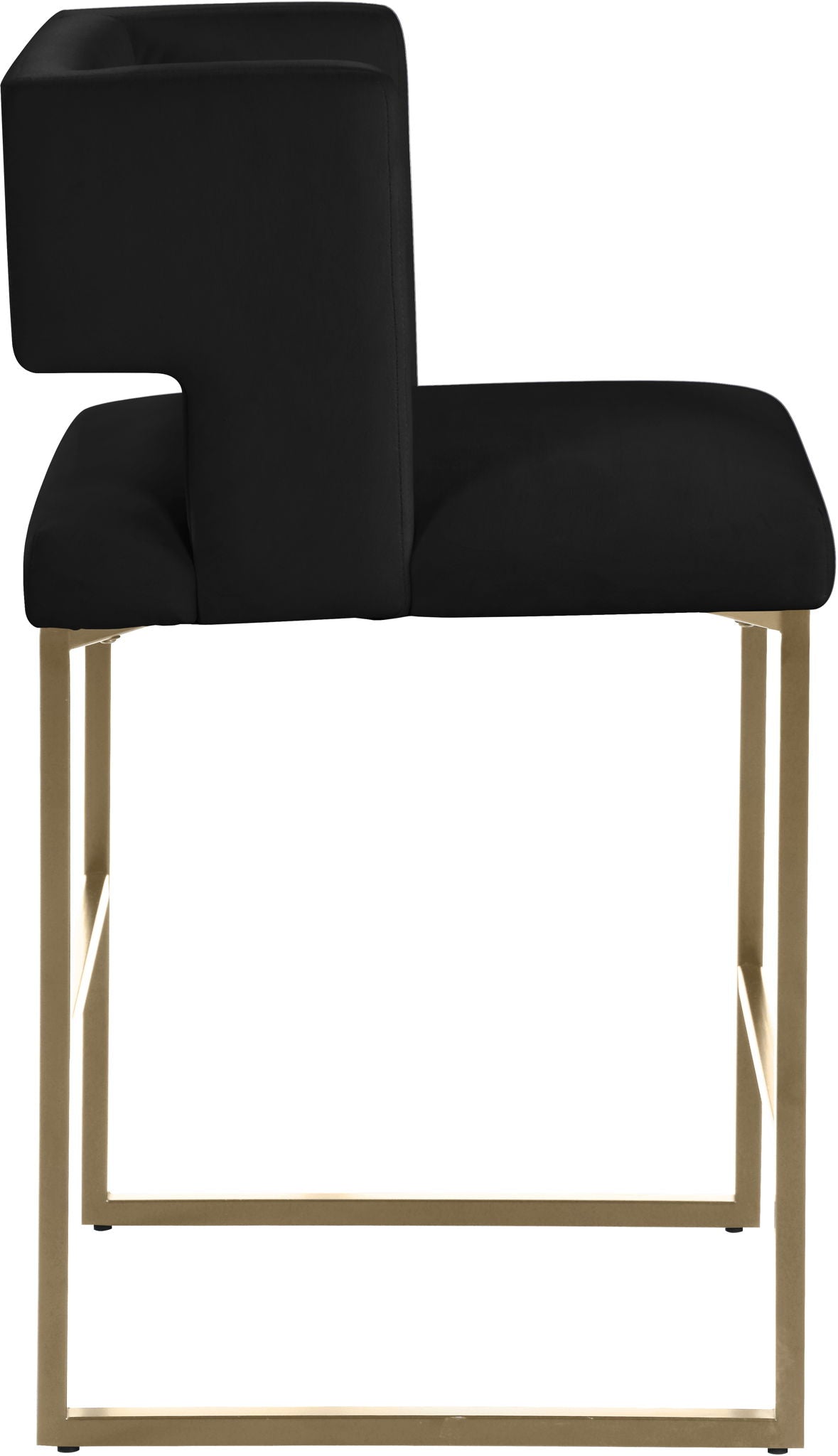 Caleb - Counter Stool (Set of 2) with Gold Legs