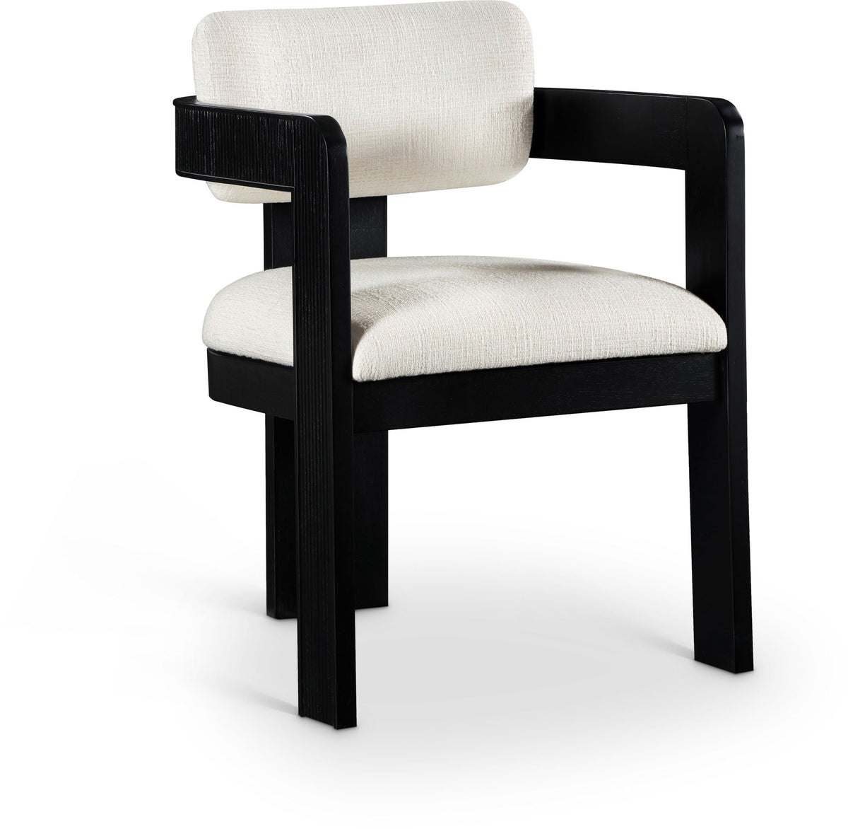 Sacha - Linen Dining Chair (Set of 2) with Black Base