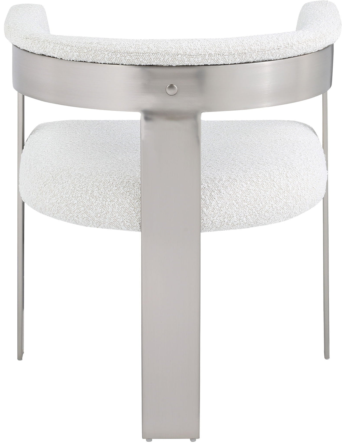 Romeo - Boucle Dining Chair (Set of 2) with Silver Base