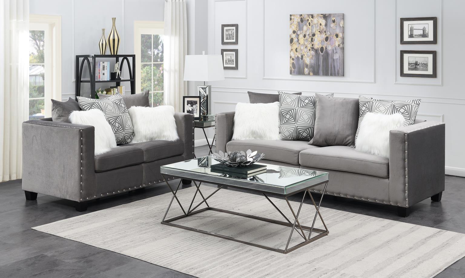U513 - Sofa - Shimmer Silver