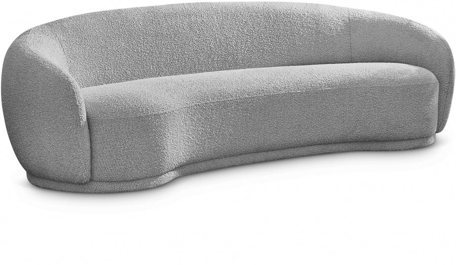 Hyde curved boucle sofa - Grey