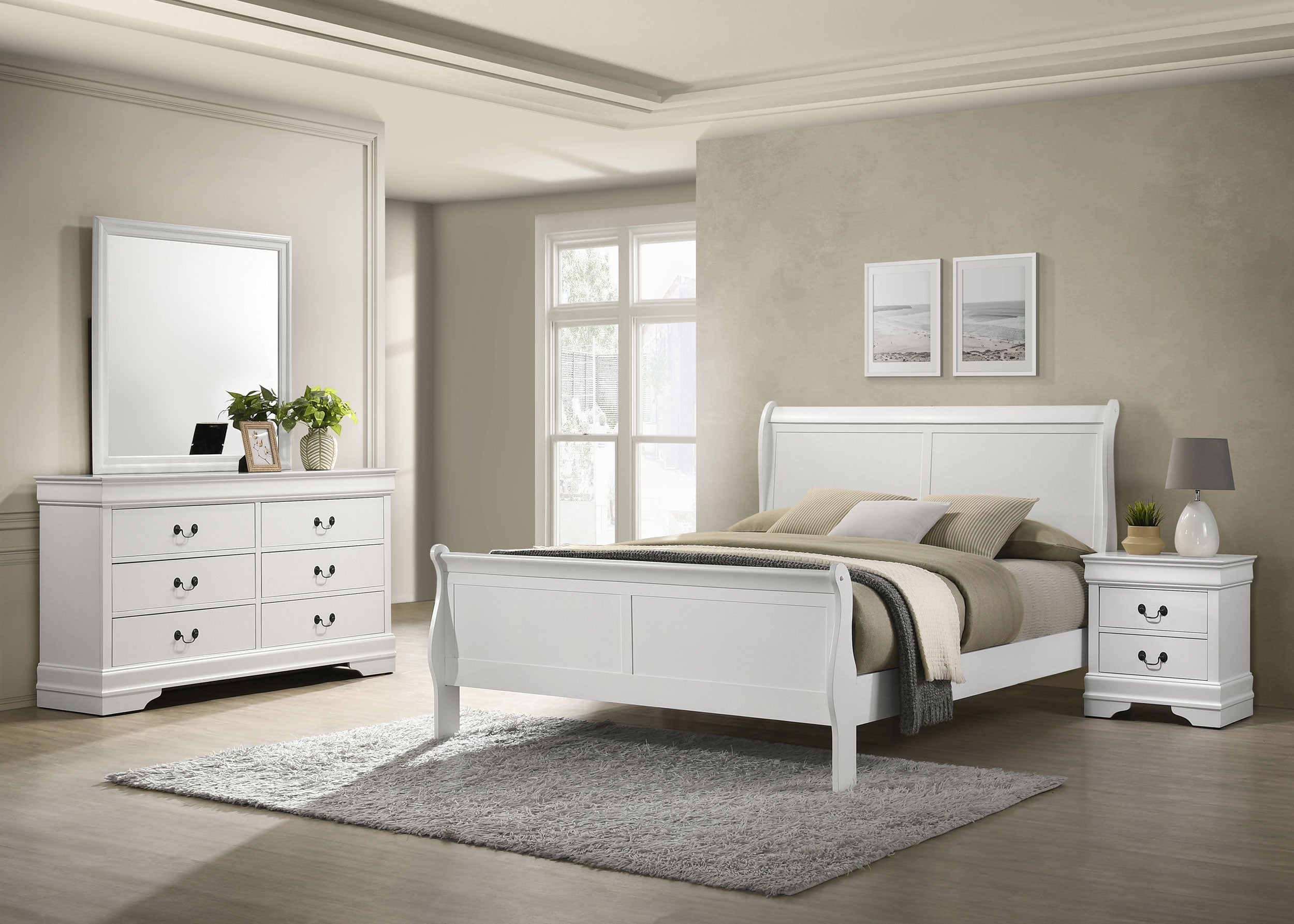 Louis Philippe Bedroom Set White