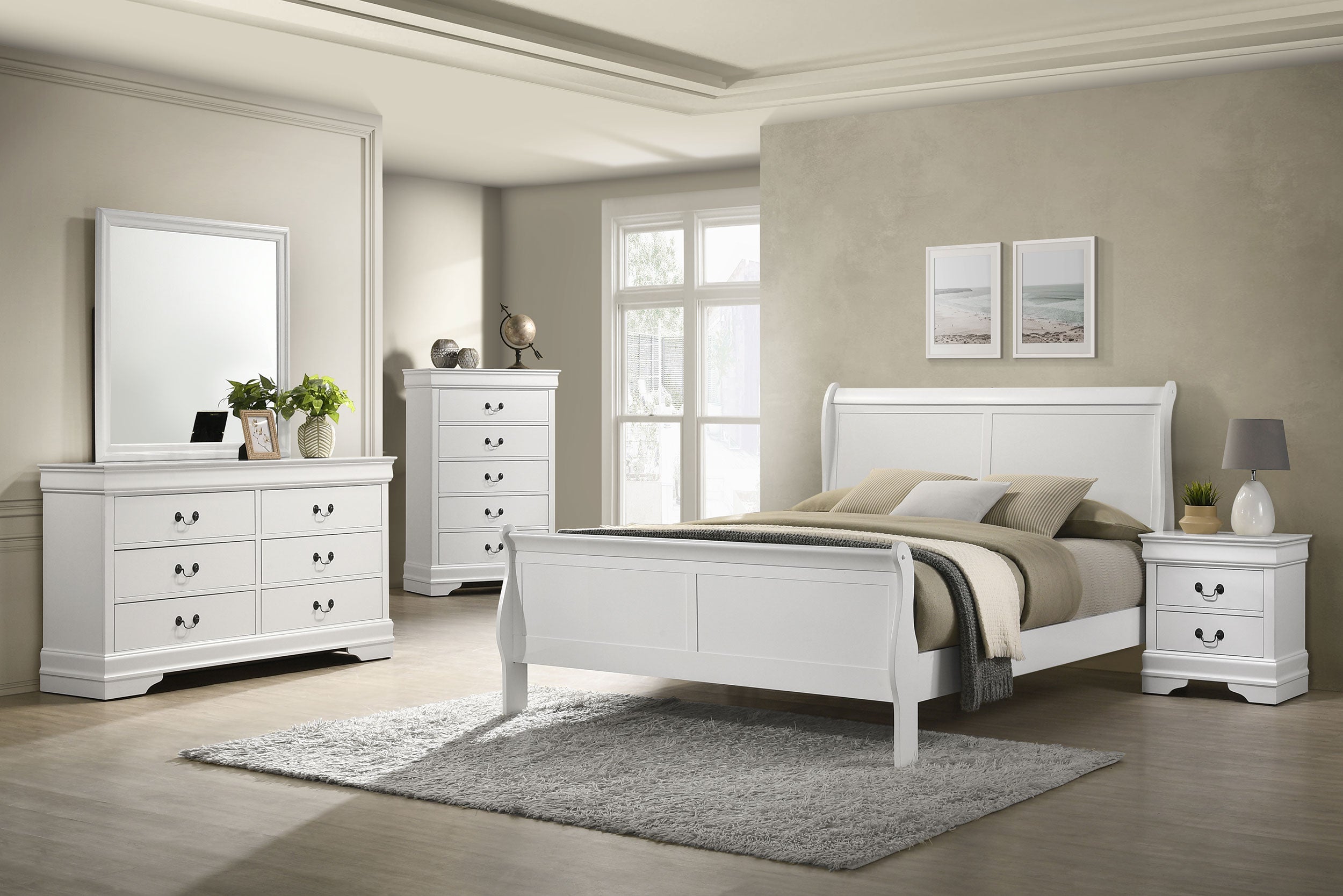 Louis Philippe Bedroom Set White