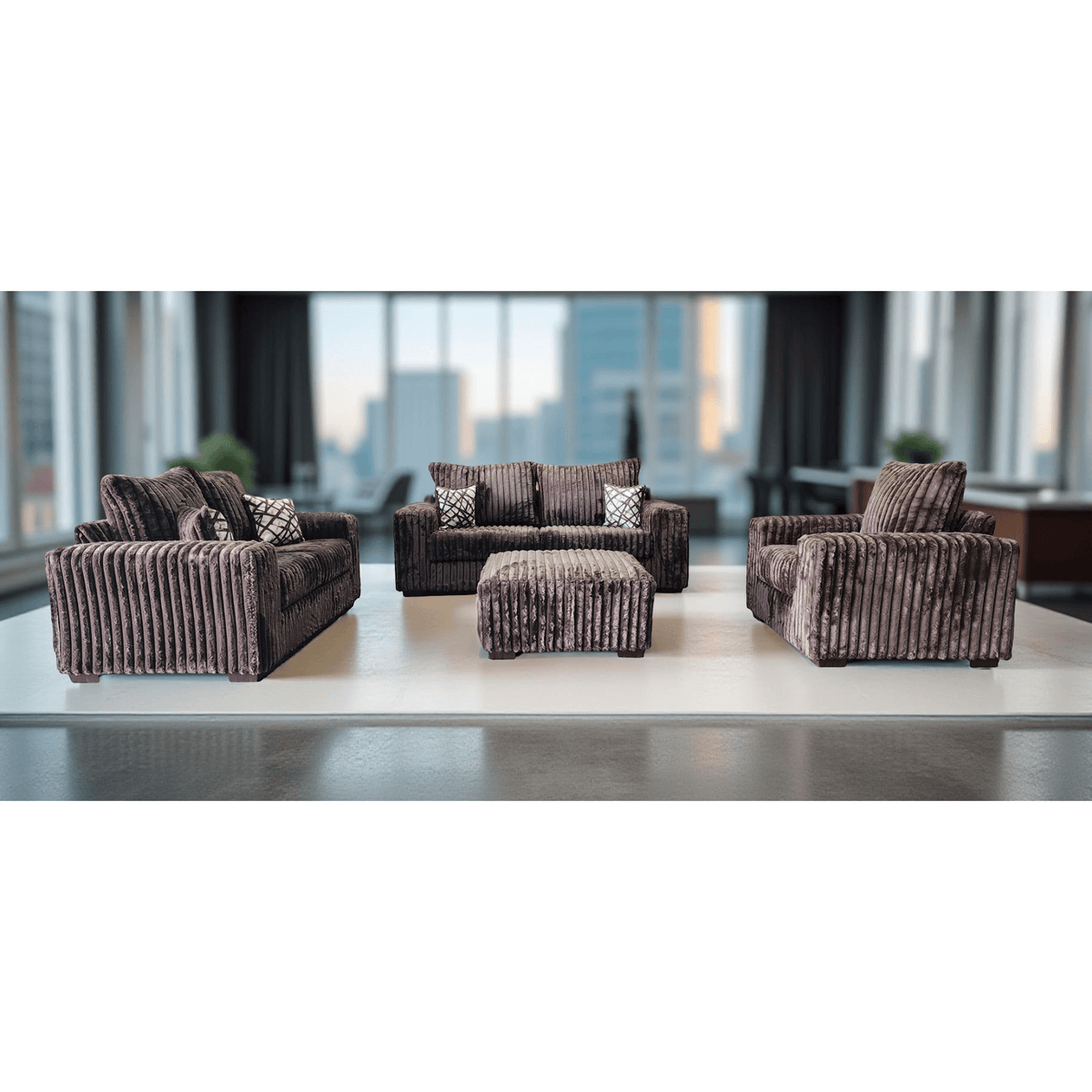Texan Oversize Corduroy Accent Chair