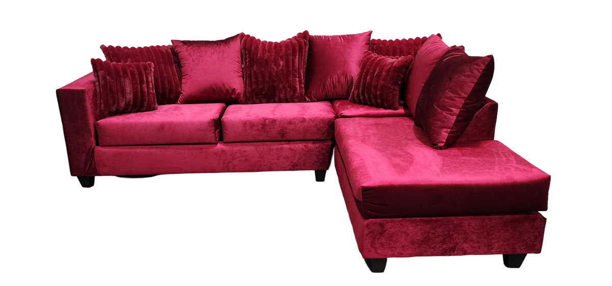 Kora Fuchsia Fabric Sectional