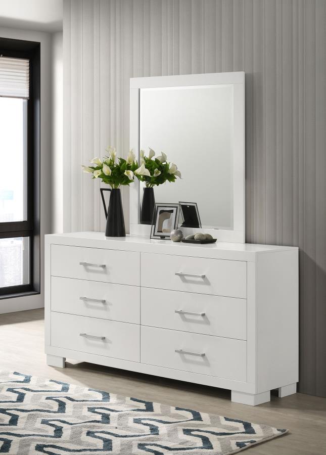 Jessica 6-drawer Dresser with Mirror
