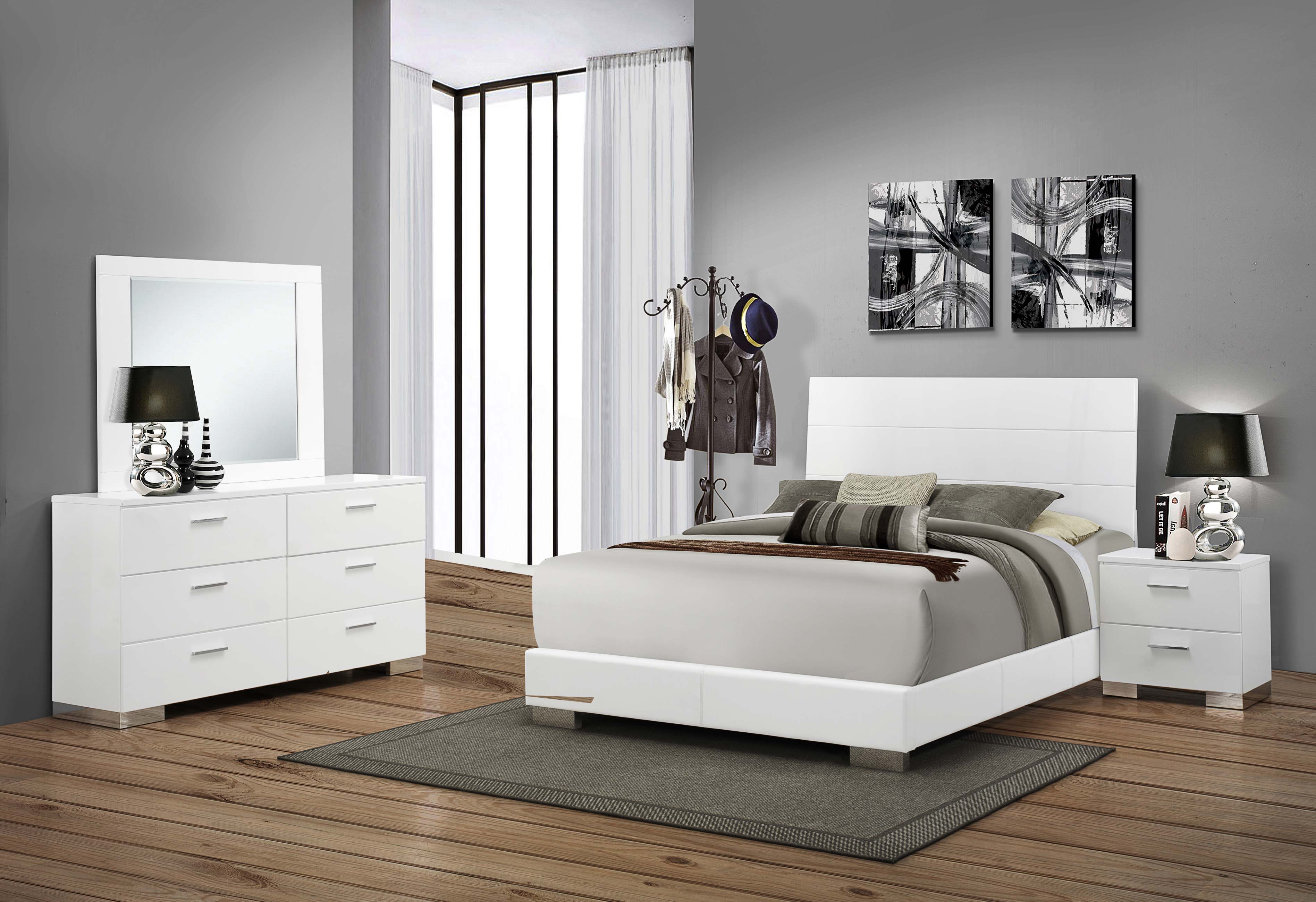 Felicity Bedroom Set Glossy White