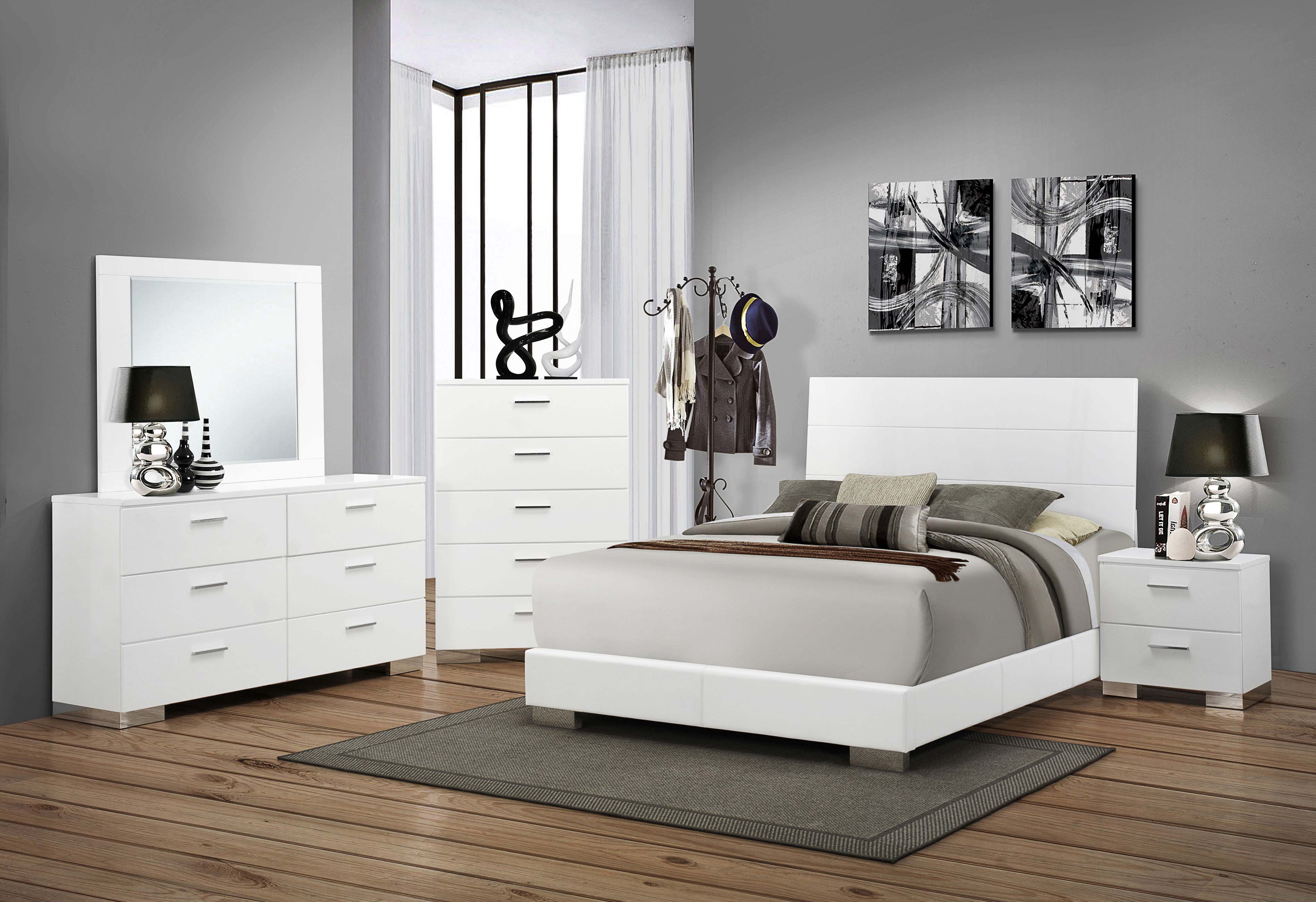 Felicity Bedroom Set Glossy White