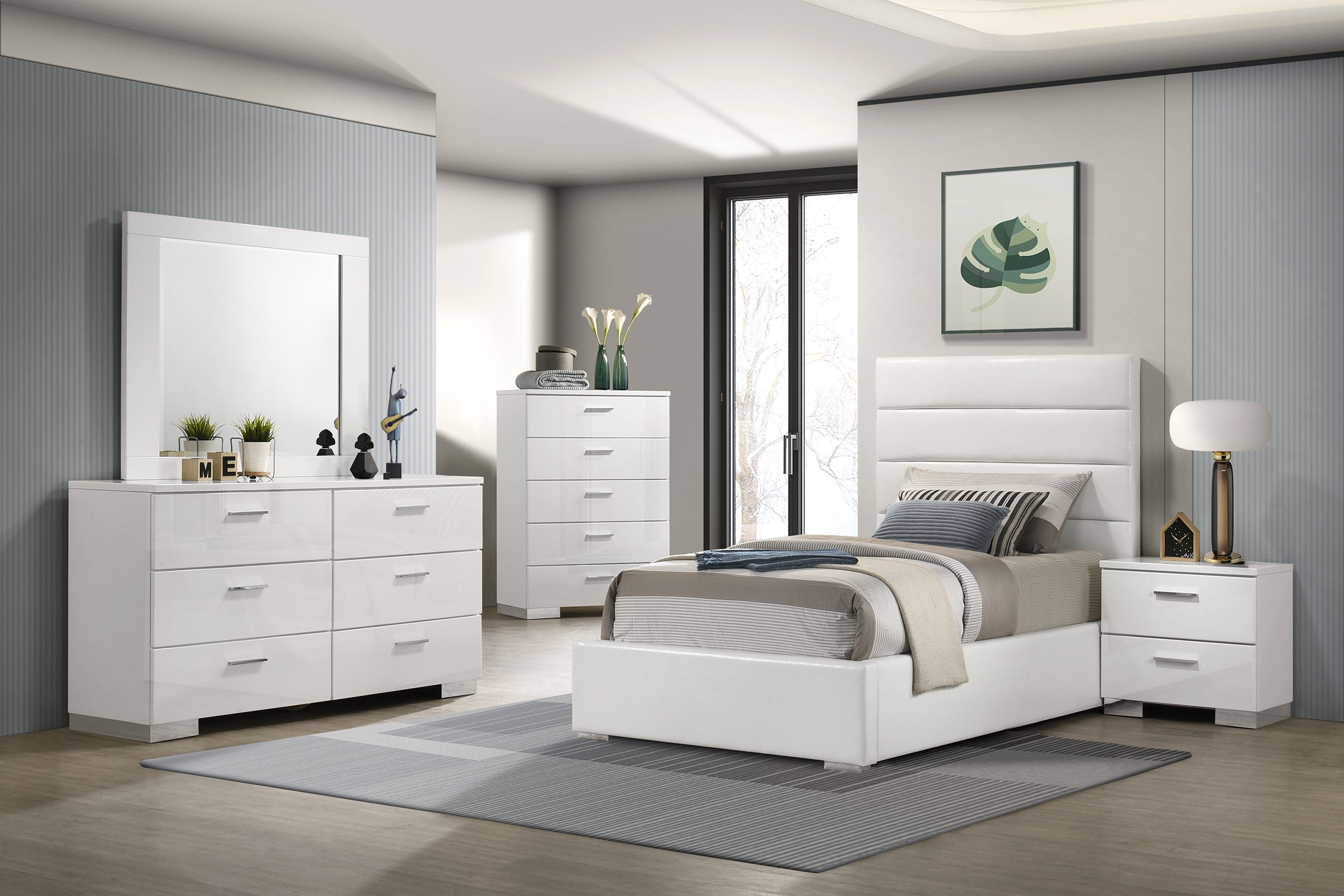 Felicity Bedroom Set High Gloss