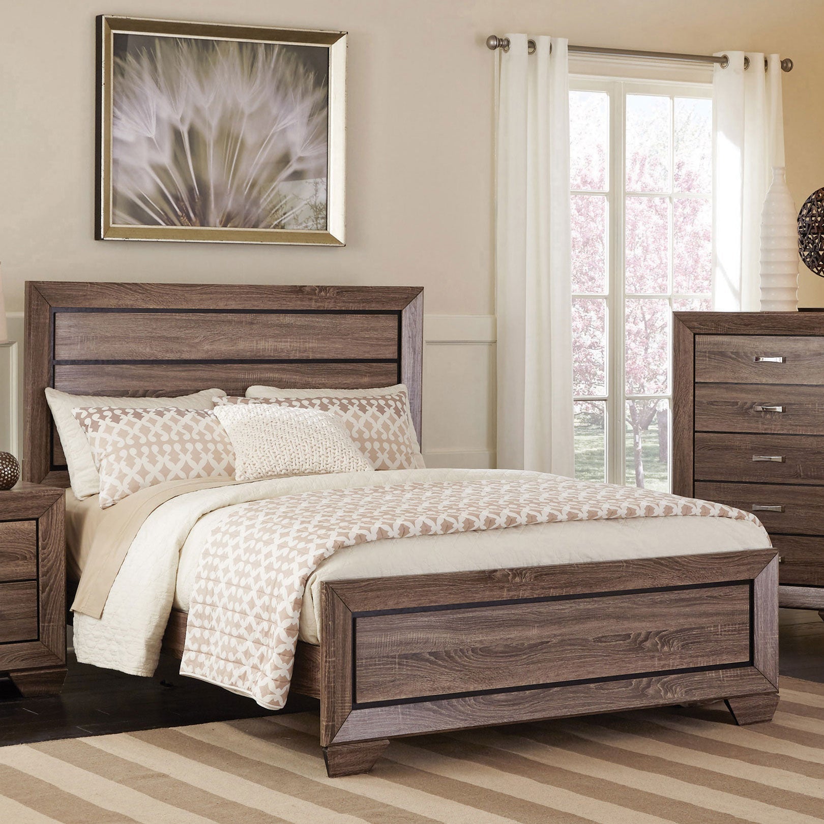 Kauffman Panel Bed Washed Taupe