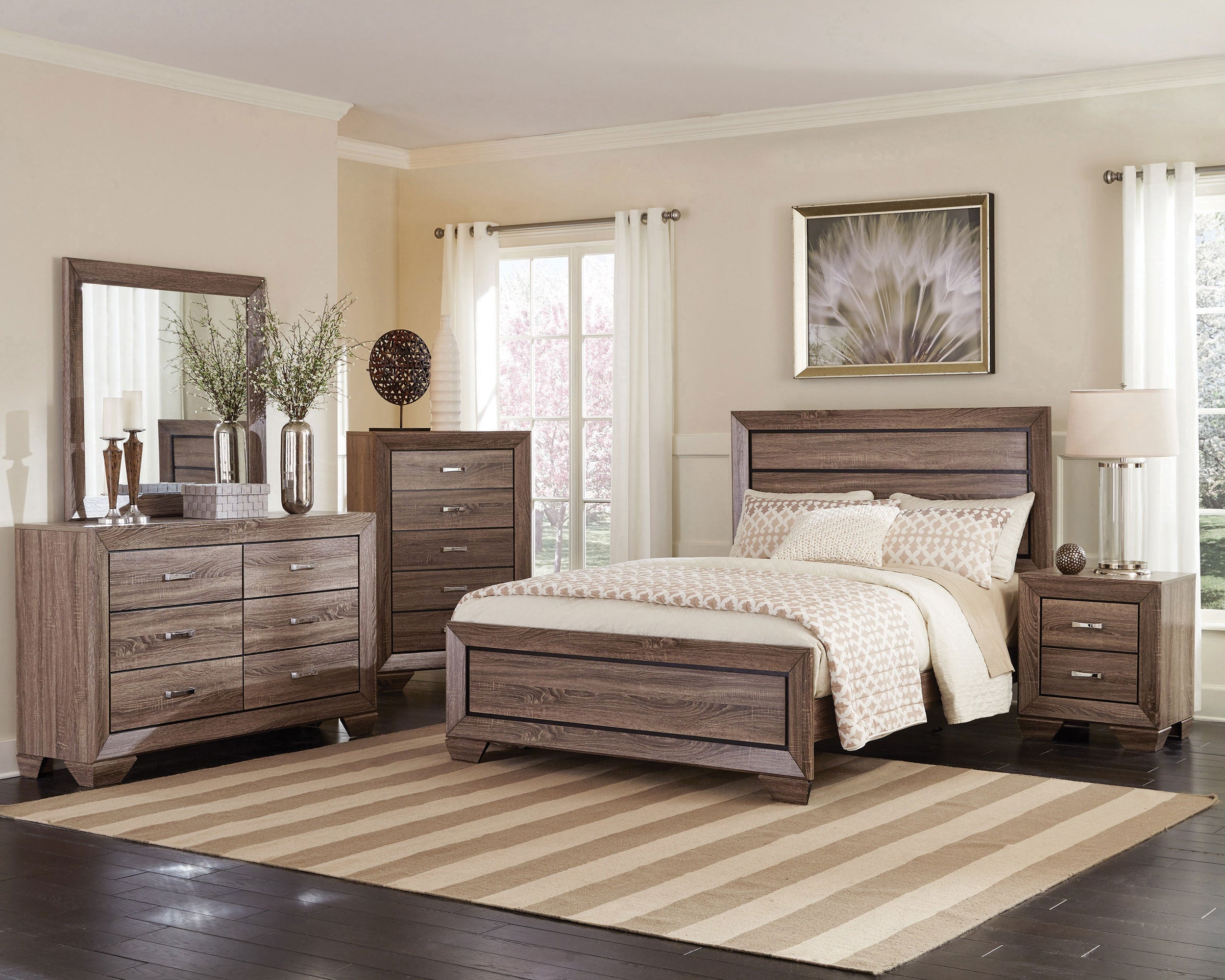 Kauffman 6-drawer Dresser with Mirror