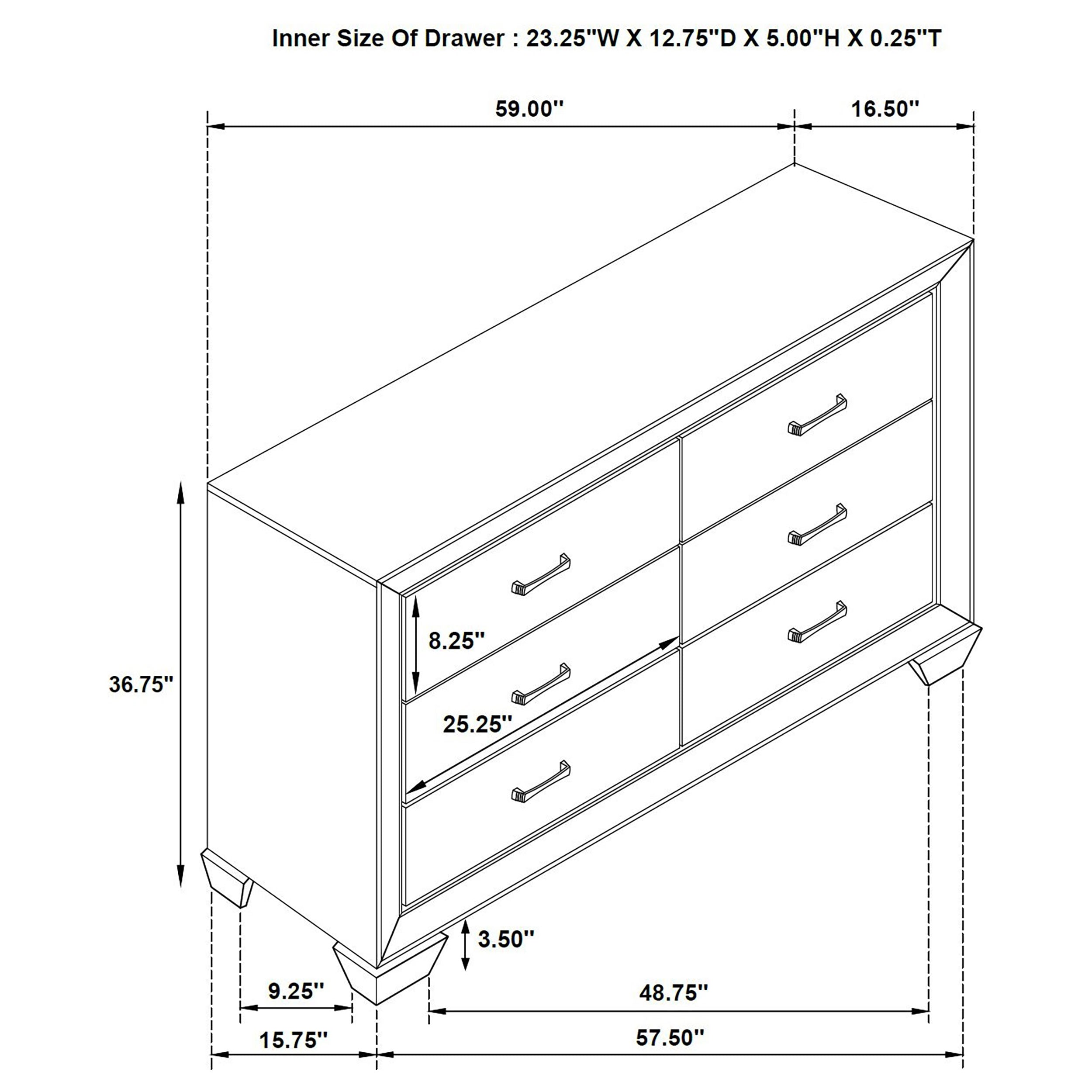 Kauffman 6-drawer Dresser
