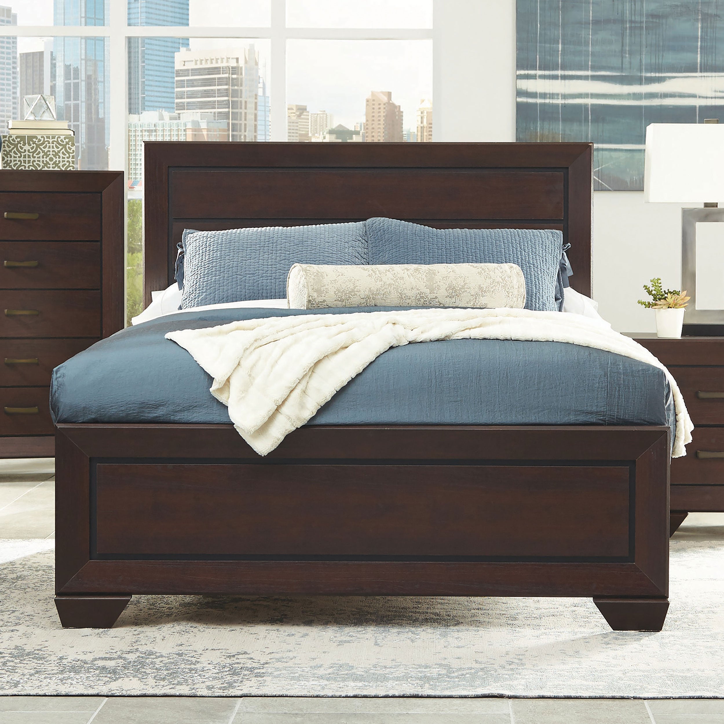 Kauffman Panel Bed Dark Cocoa