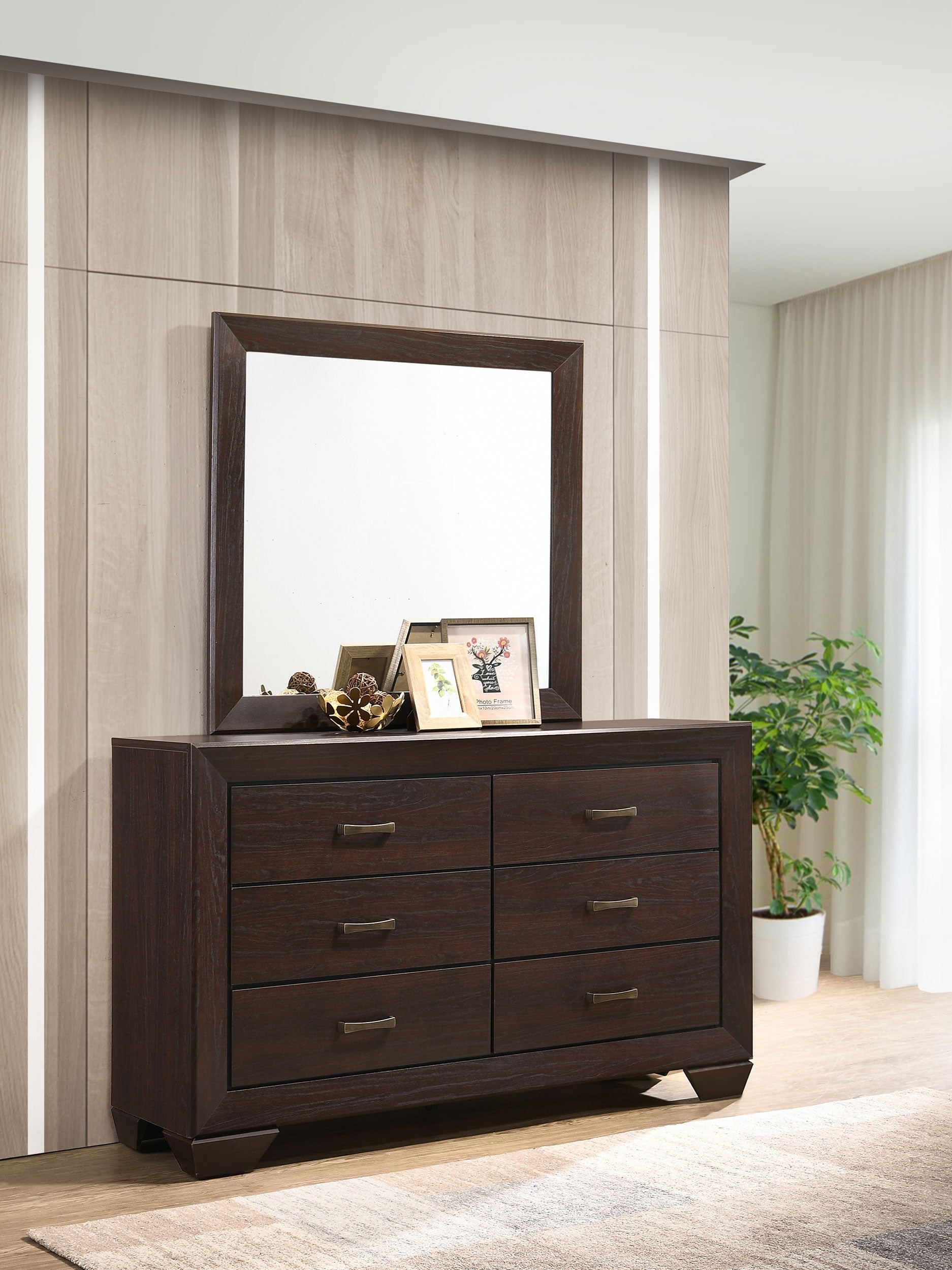 Kauffman 6-drawer Dresser with Mirror