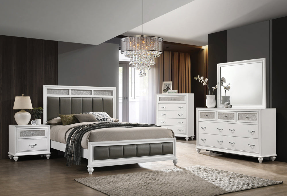 Barzini Panel Bedroom Set White