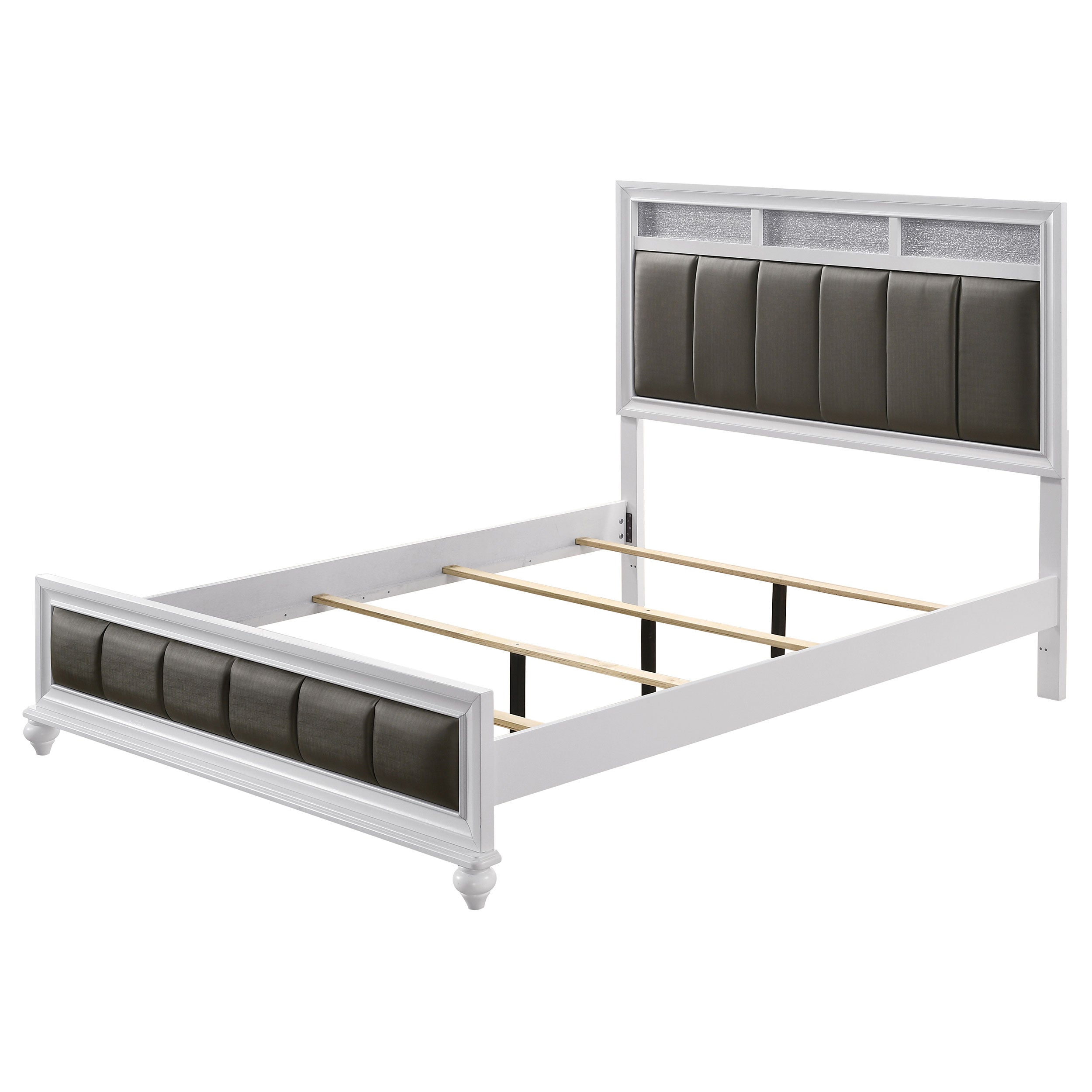 Barzini Upholstered Panel Bed White