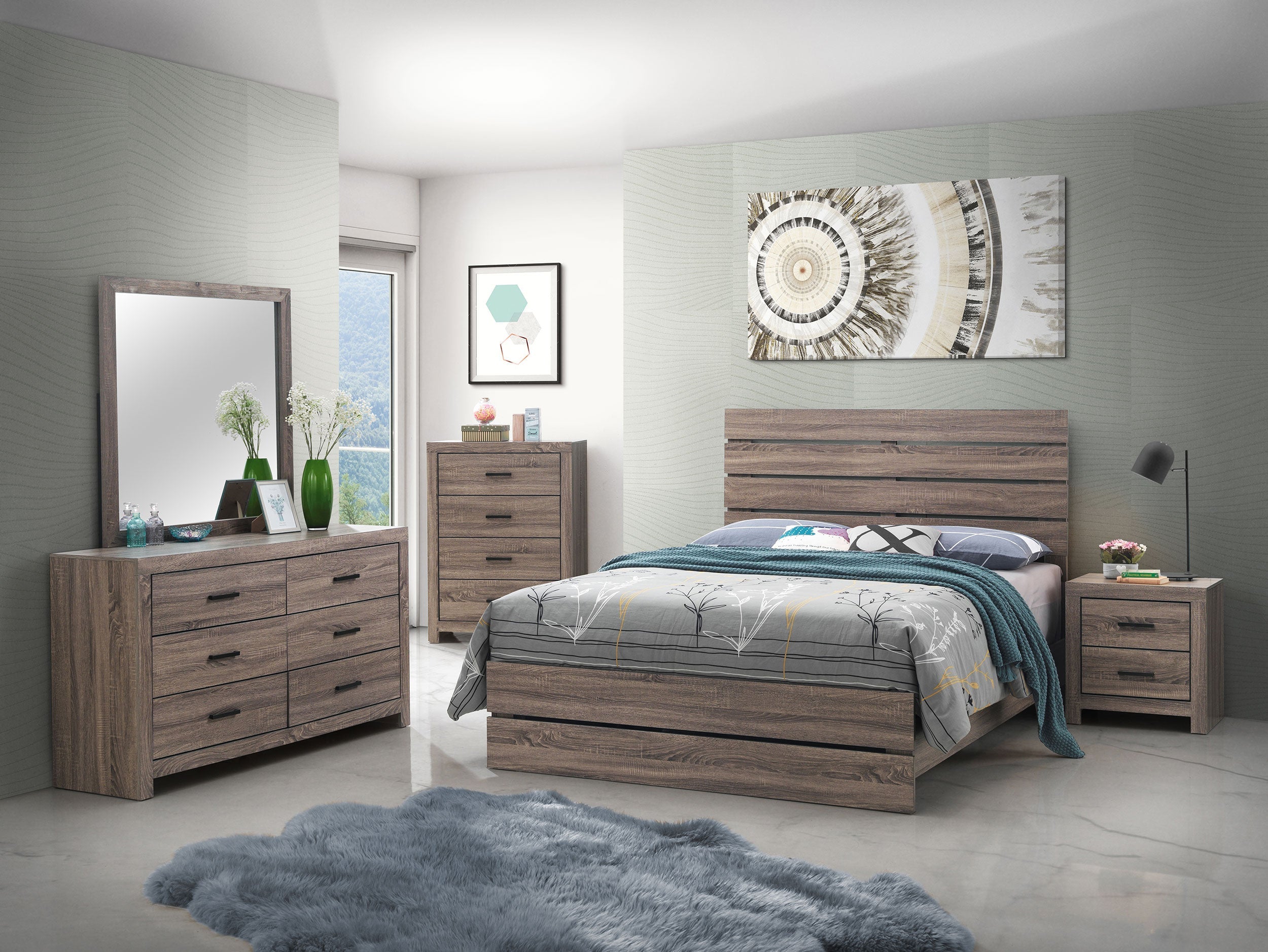 Brantford Panel Bedroom Set Barrel Oak