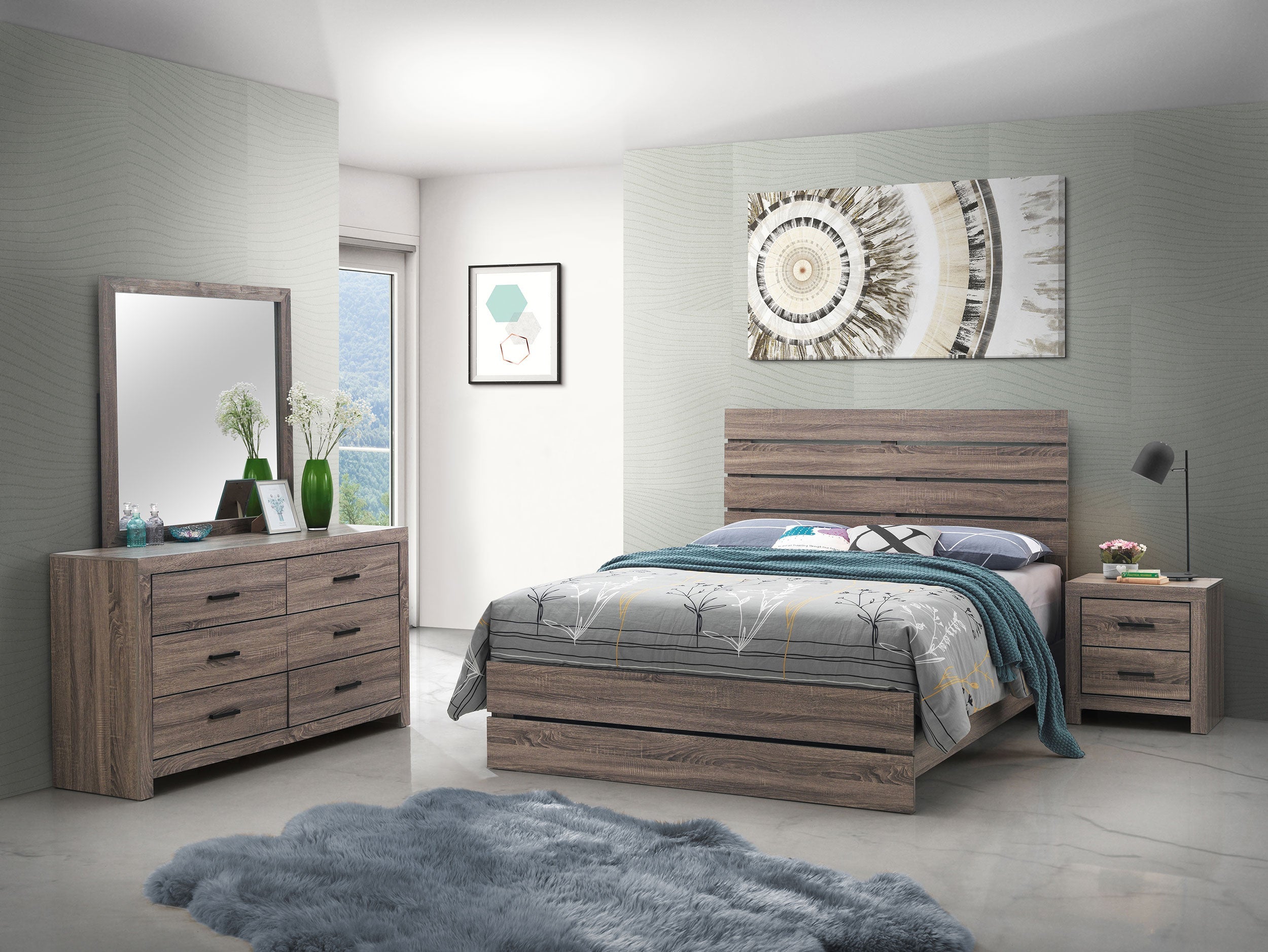 Brantford Panel Bedroom Set Barrel Oak
