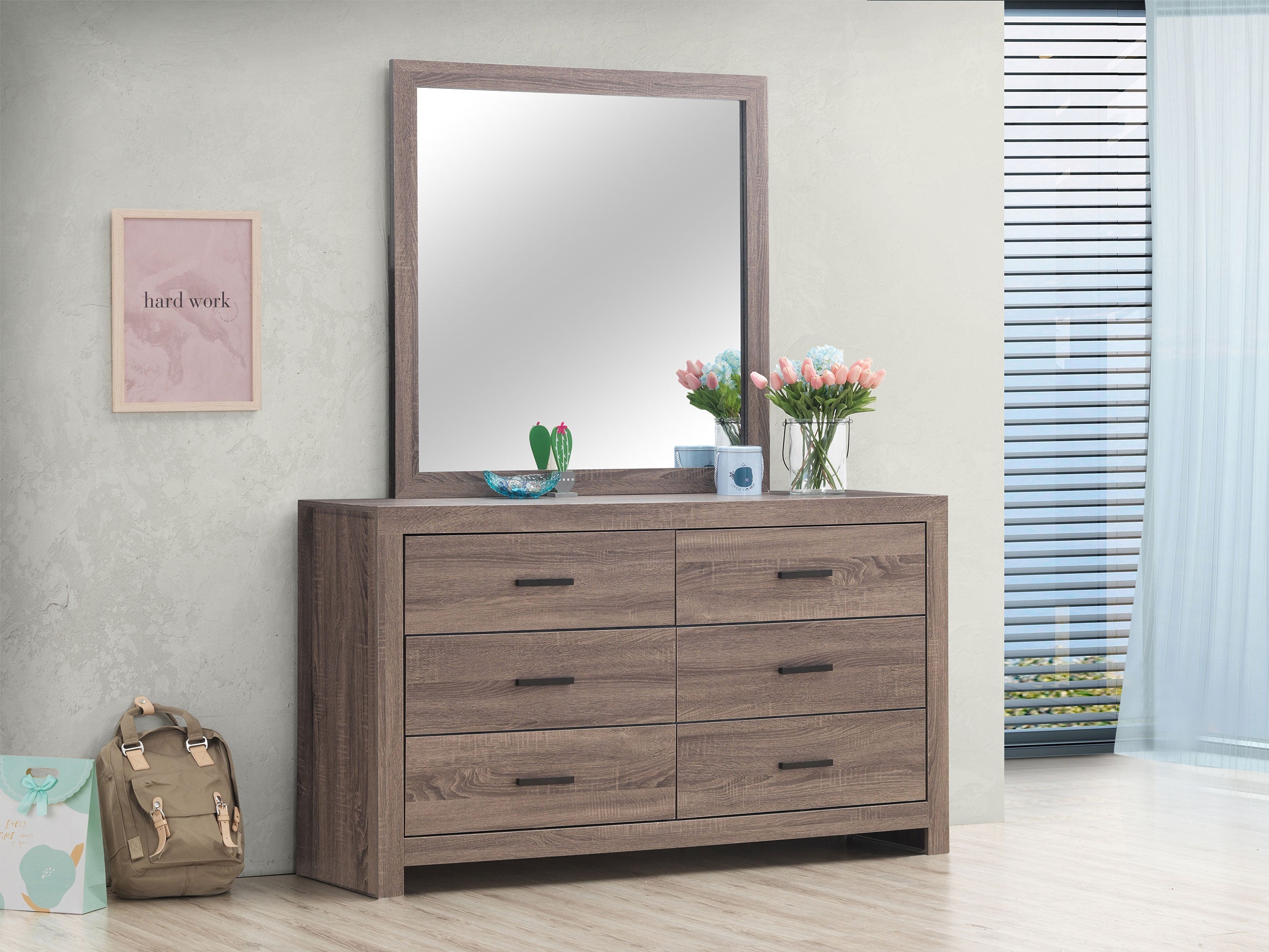 Brantford 6-drawer Dresser with Mirror
